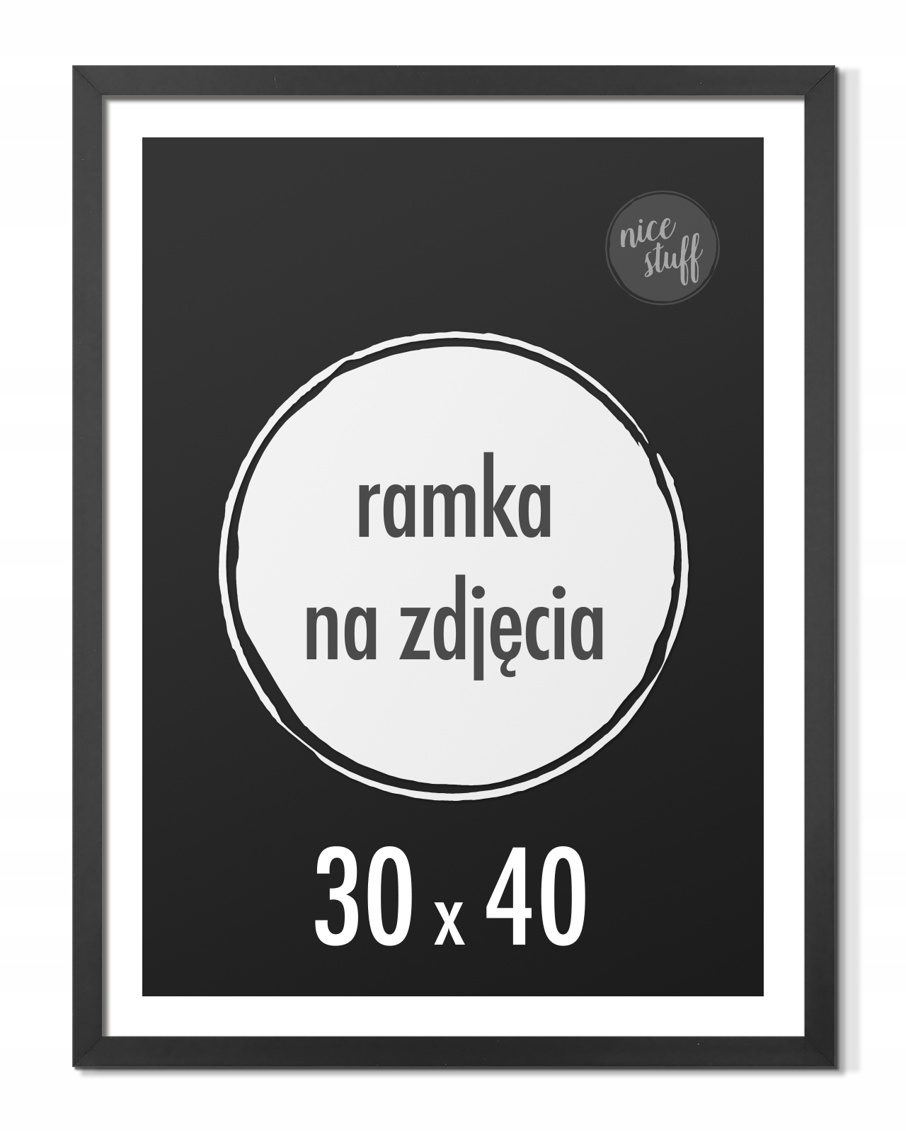 

Ramka na zdjęcia 30x40 cm Ramki foto 40x30 czarna