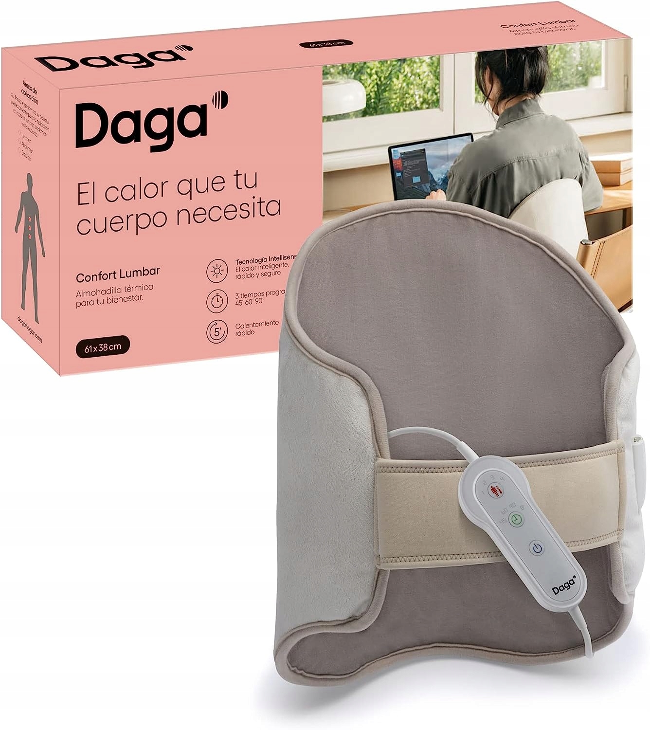 Daga Confort Lumbar 16870 – elektryczna poduszka grzewcza lędźwiowa 110 W