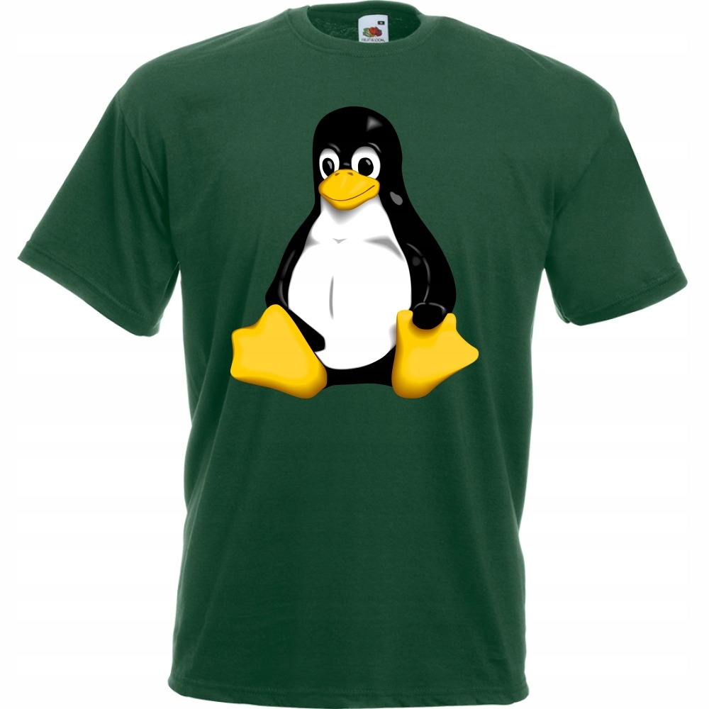 

Koszulka tux pingwin linux L butelkowa