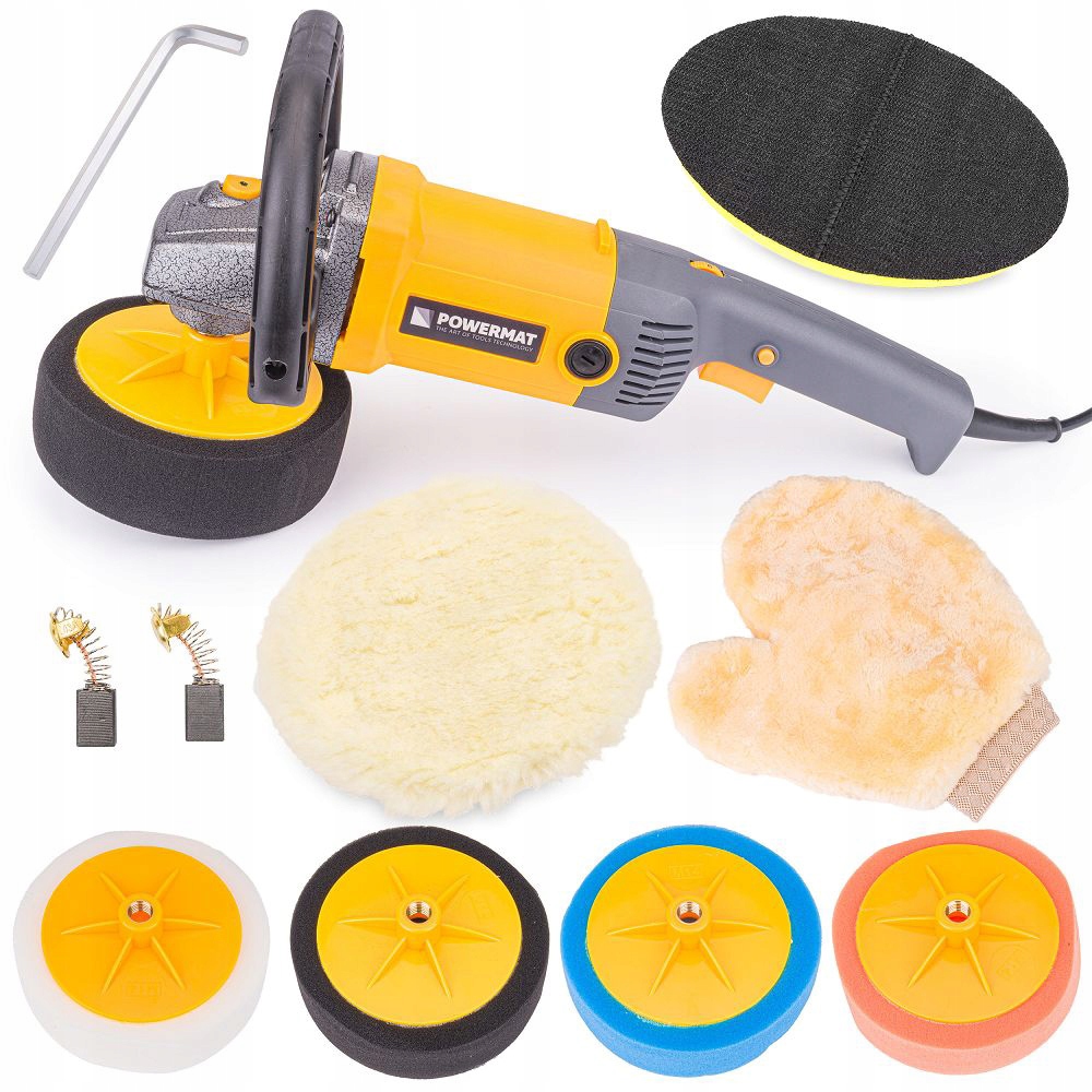 Polerka SAMOCHODOWA Do Lakieru 2600W 4 x Pad Filc Tarcza 180mm