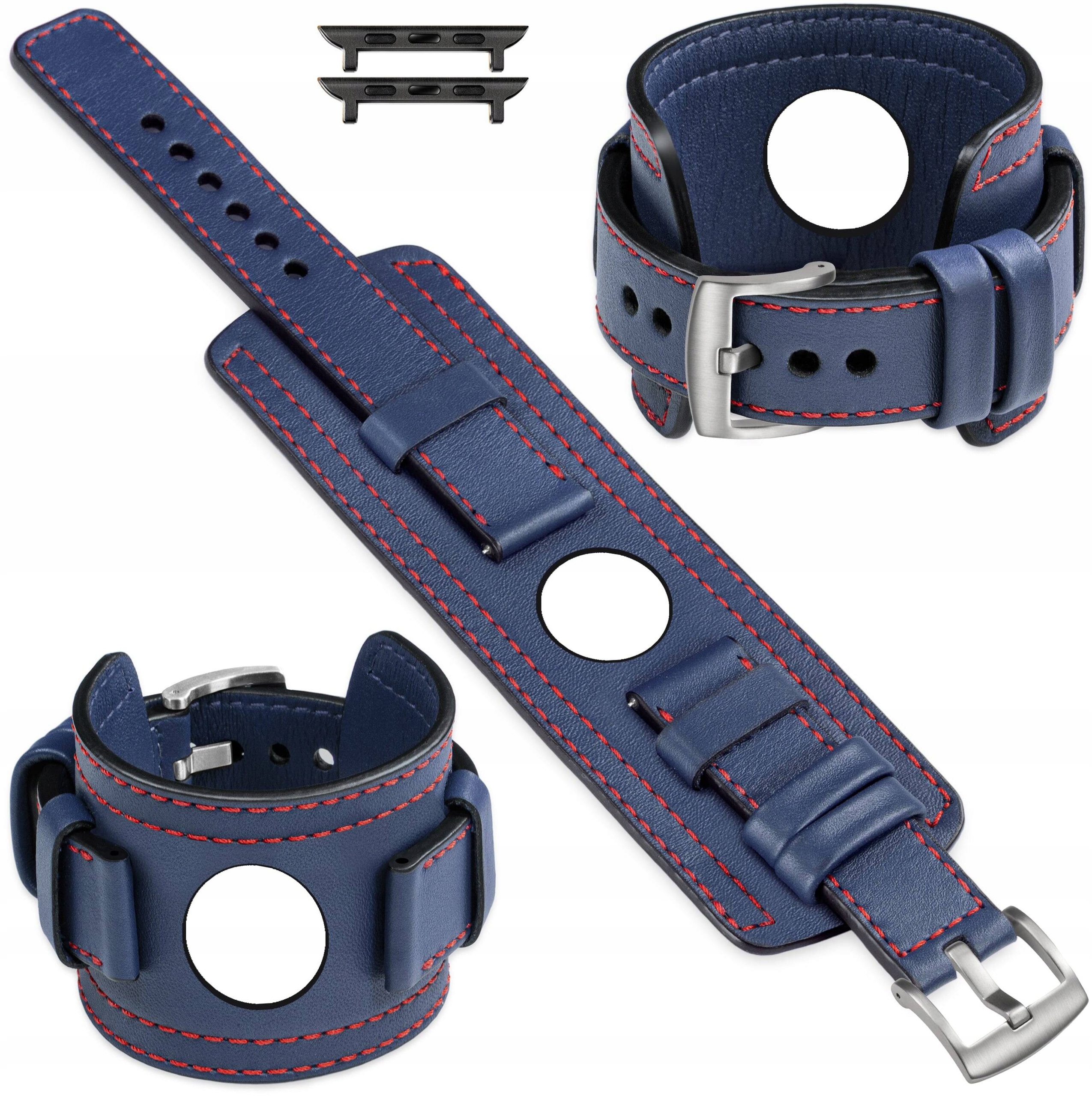 Kožený remienok 24 mm s podložkou pre Apple Watch Ultra 10-1 široký Movear