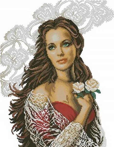 Křížková výšivka počítaná sada (kanva, mulina)