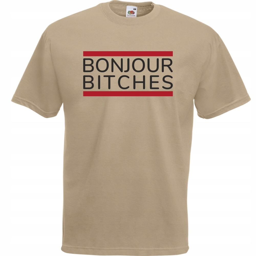 

Koszulka bonjour bitches zabawna S khaki