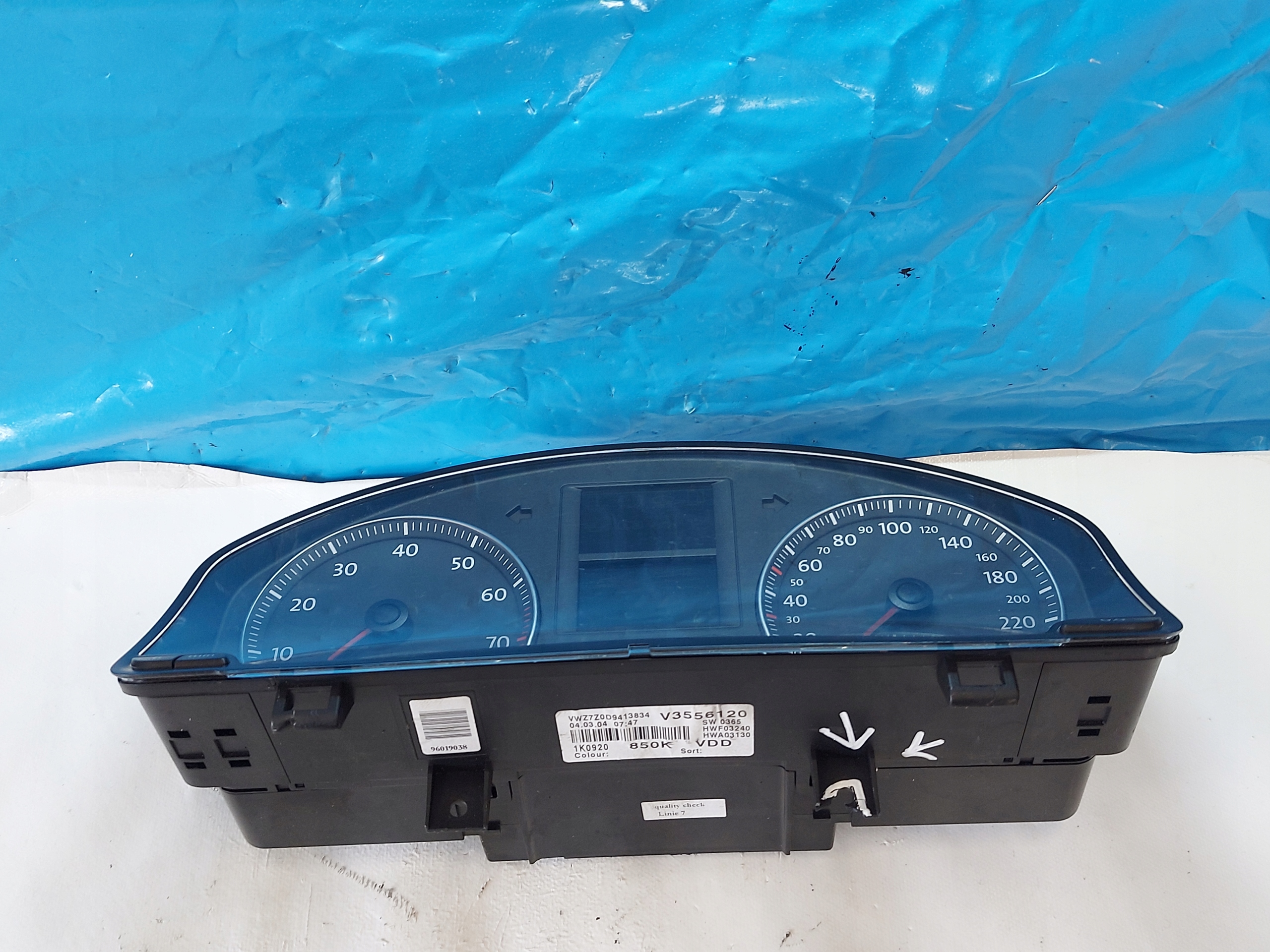 dials clock GOLF V 1.6 FSI 1K0920850K