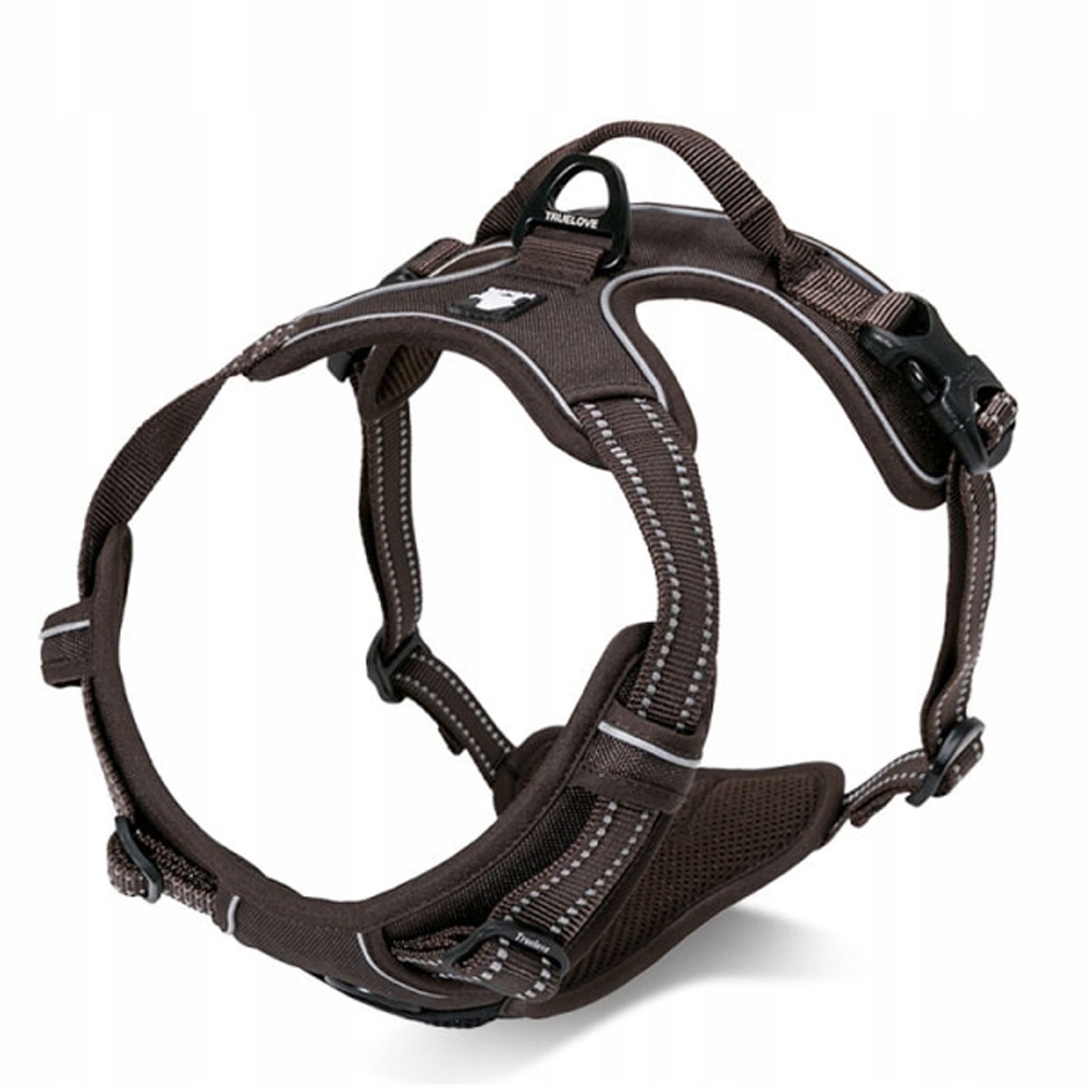 Levně Postroj pro psa Truelove Front Line hnědý mops S