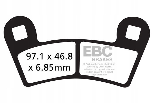 Brzdové doštičky Ebc SXR456HH Side By Side Race Formula (súprava na 1 kotúč)