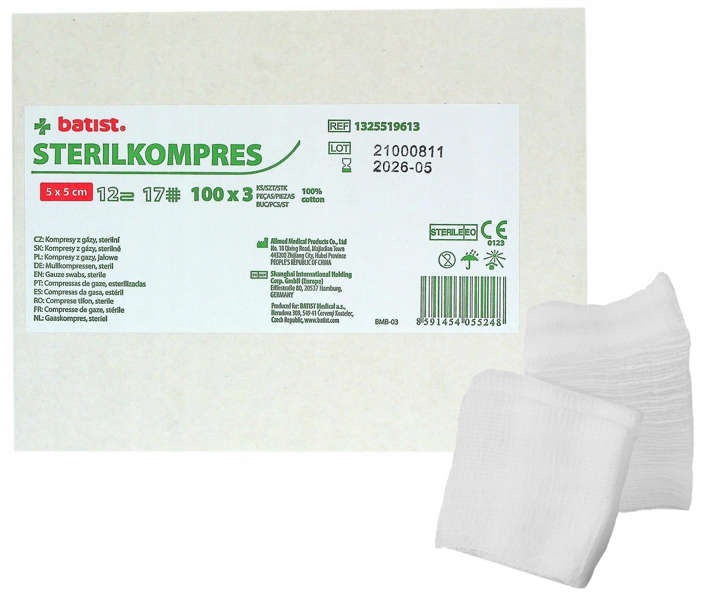

Kompresy jałowe gazowe gazik 5x5cm 12w 17n 300 szt