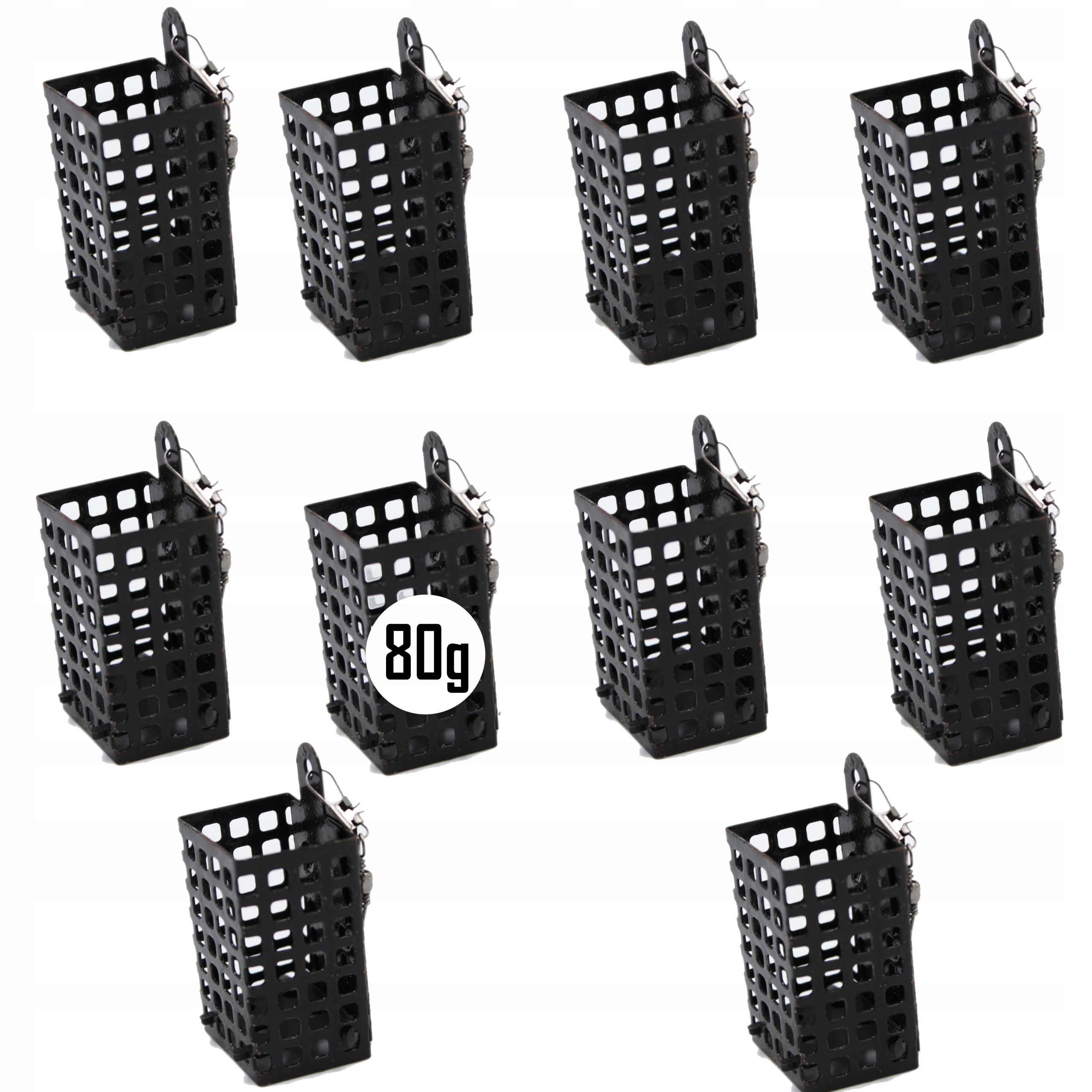 

10szt x 80g Zestaw Koszyczków Zanętowych Z Dnem