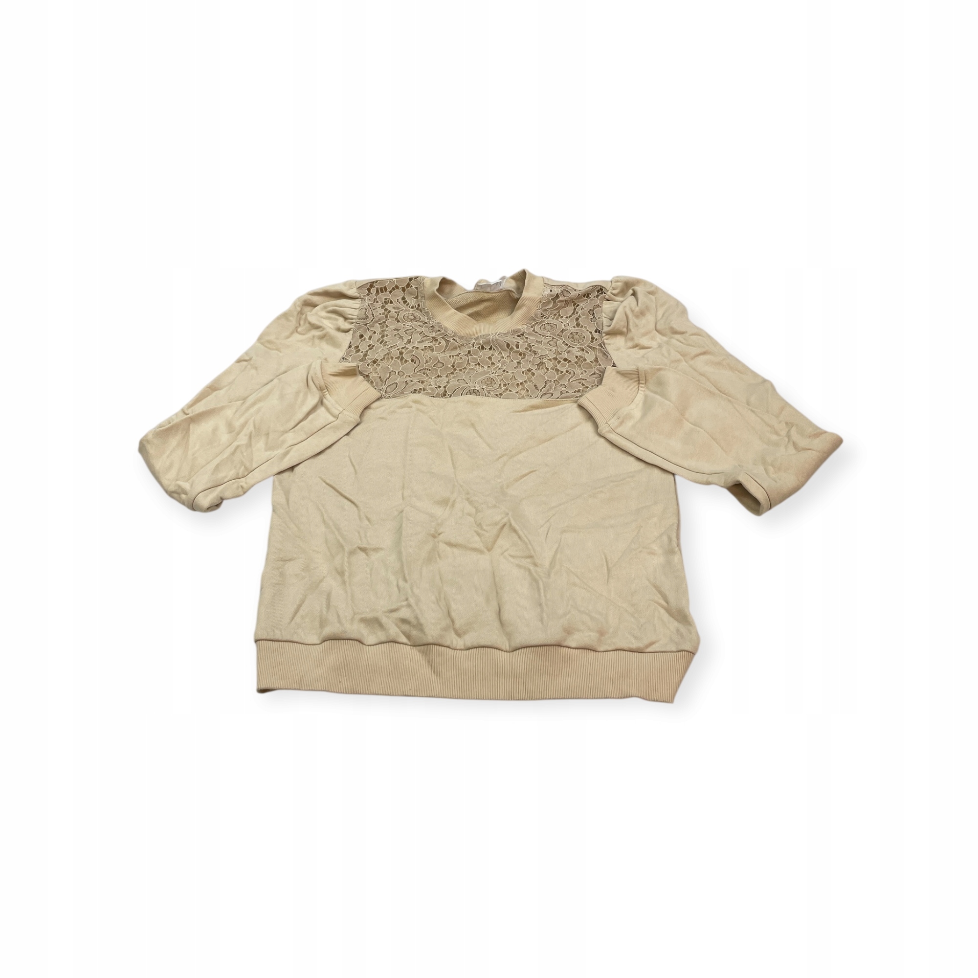 Cami Nyc – Béžová halenka s krajkovým panelem, velikost S