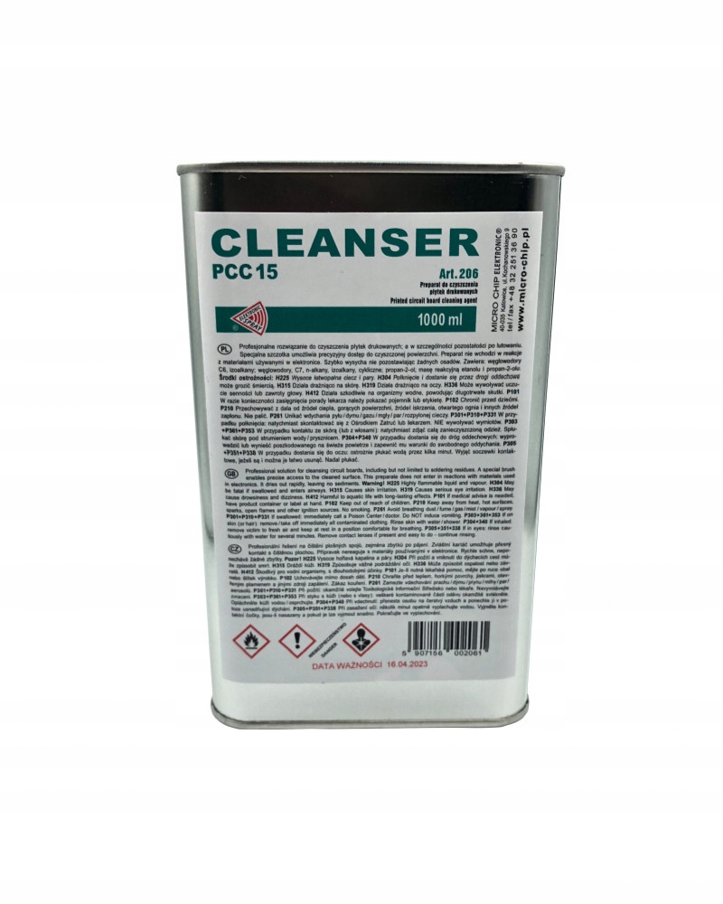 

Cleanser PCC15 Kontakt Do Czyszczenia Pcb 1L