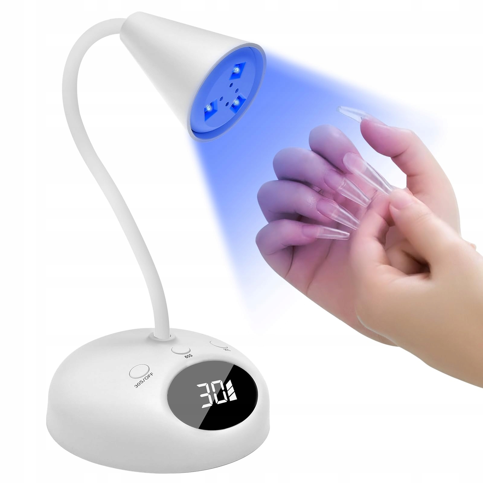 CGBE Mini Lampa UV Do Paznokci 18W LED Z Czujnikiem I Wyświetlaczem LCD
