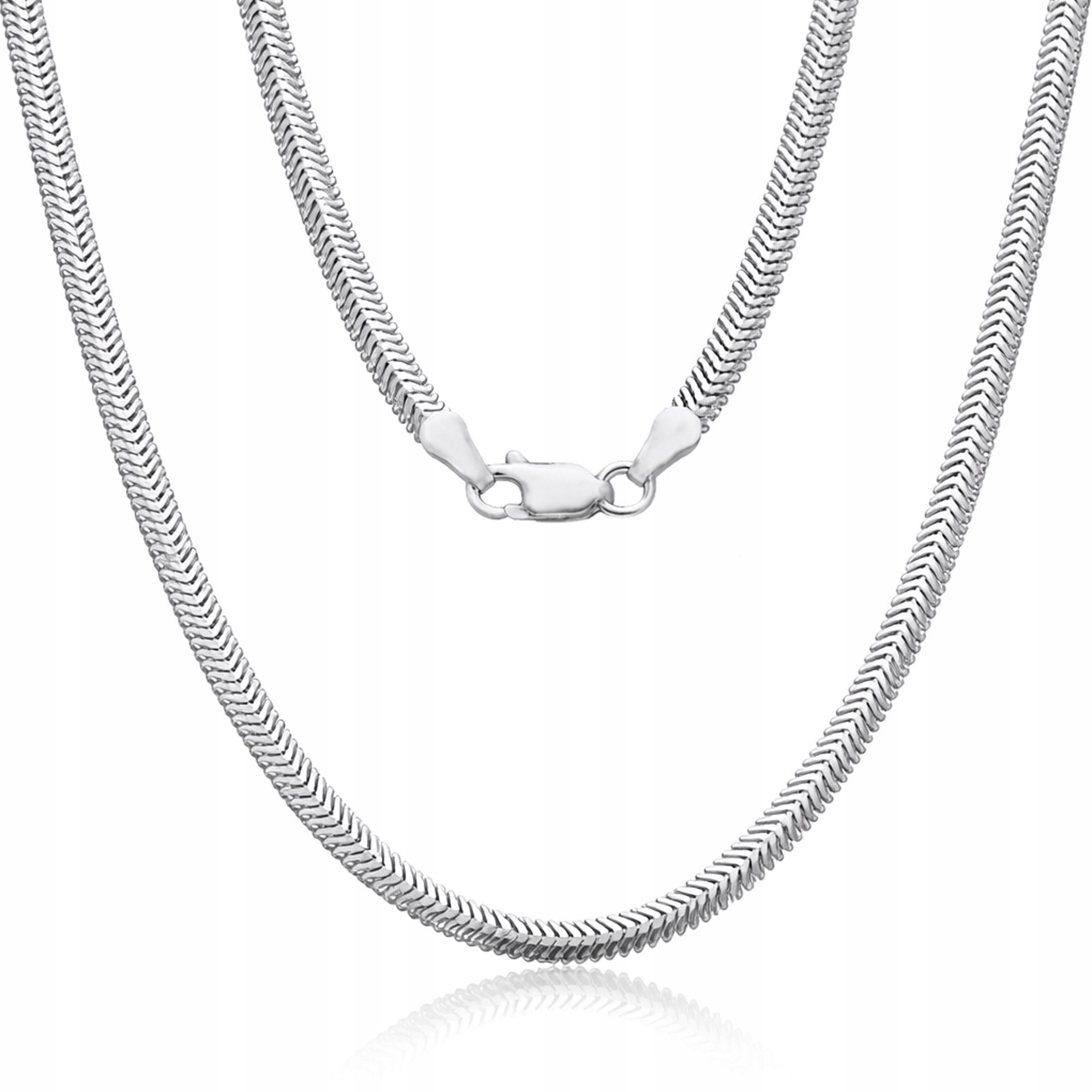 Stříbrný náhrdelník Zmijka 925 hladký řetízek snake elegantní dámský 45 cm