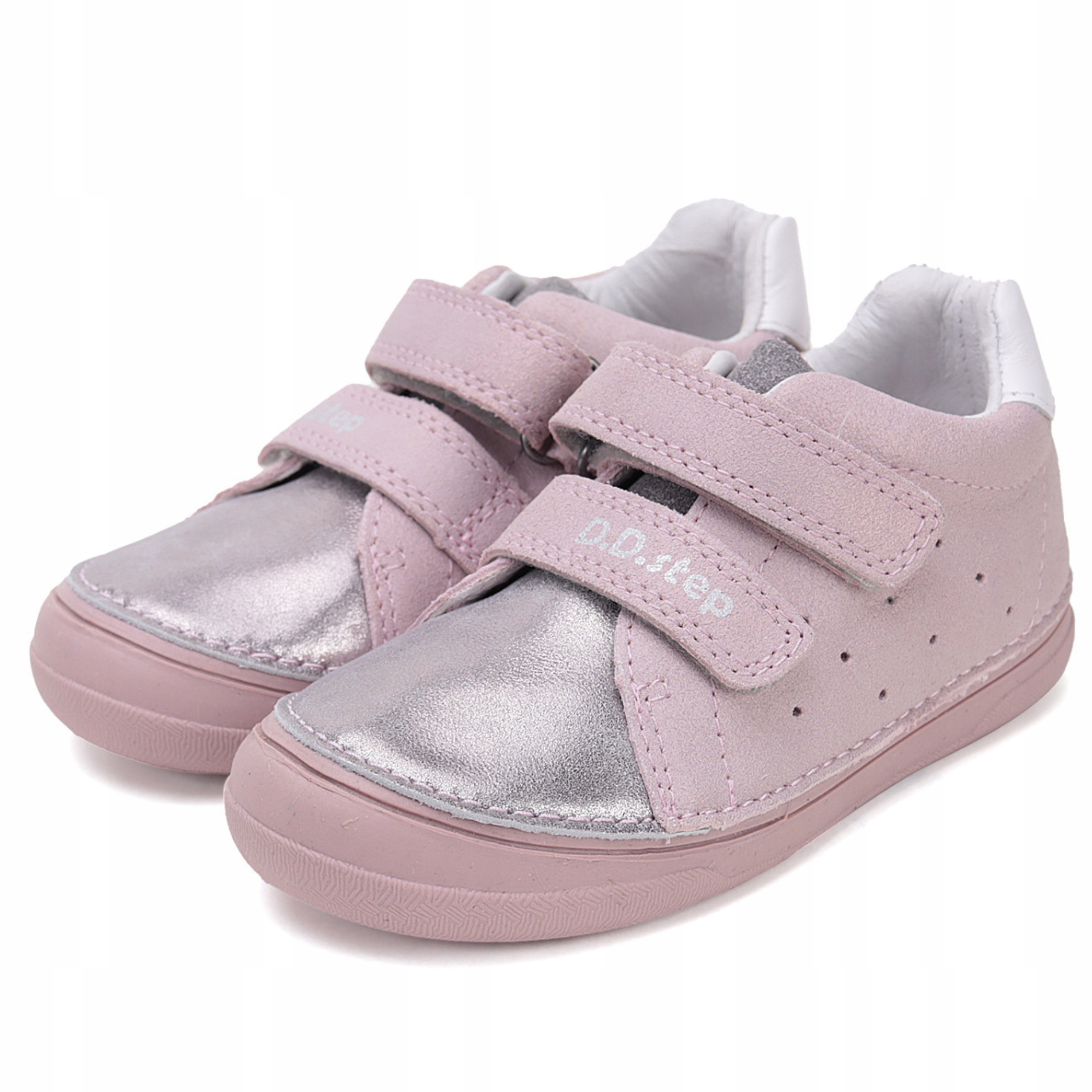 D.D Step S078-51687B Półbuty Buty Dziewczęce Skórzane Baby Pink Różowe R 28