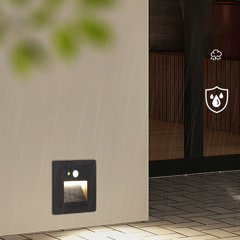 OŚWIETLENIE SCHODOWE OPRAWA LAMPKA SCHODOWA LED Z CZUJNIKIEM RUCHU 4SZT Klasa efektywności energetycznej A