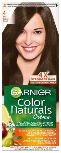 GARNIER COLOR NATURALS Farba do włosów nr 4 BRĄZ