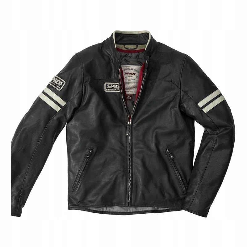 Kožená motocyklová bunda Spidi Vintage Ice/black čierna šedá Darčeky