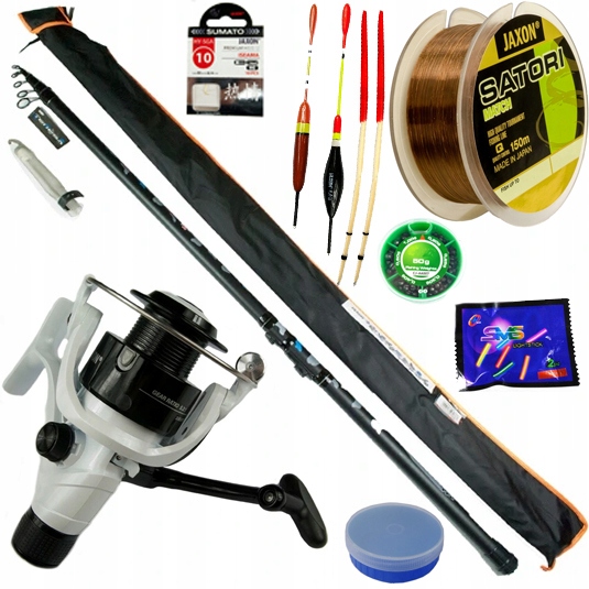 Rybářský Set Splávkový jaxon Rybářský Prut Naviják vlasec Plot Z31