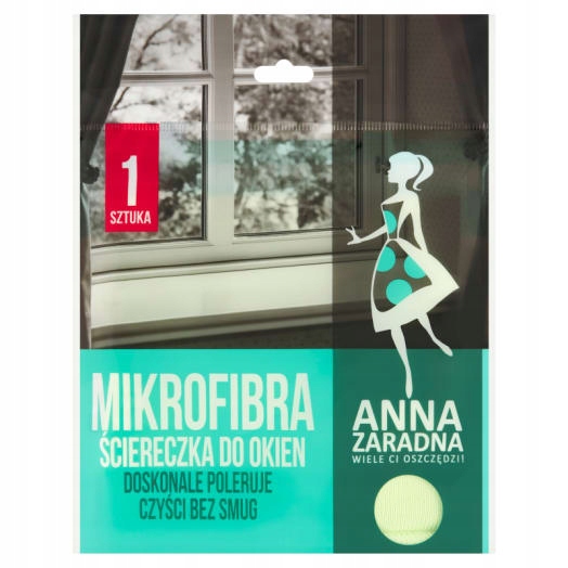 Levně 6 x Anna Zaradna Utěrka z mikrovlákna na okna