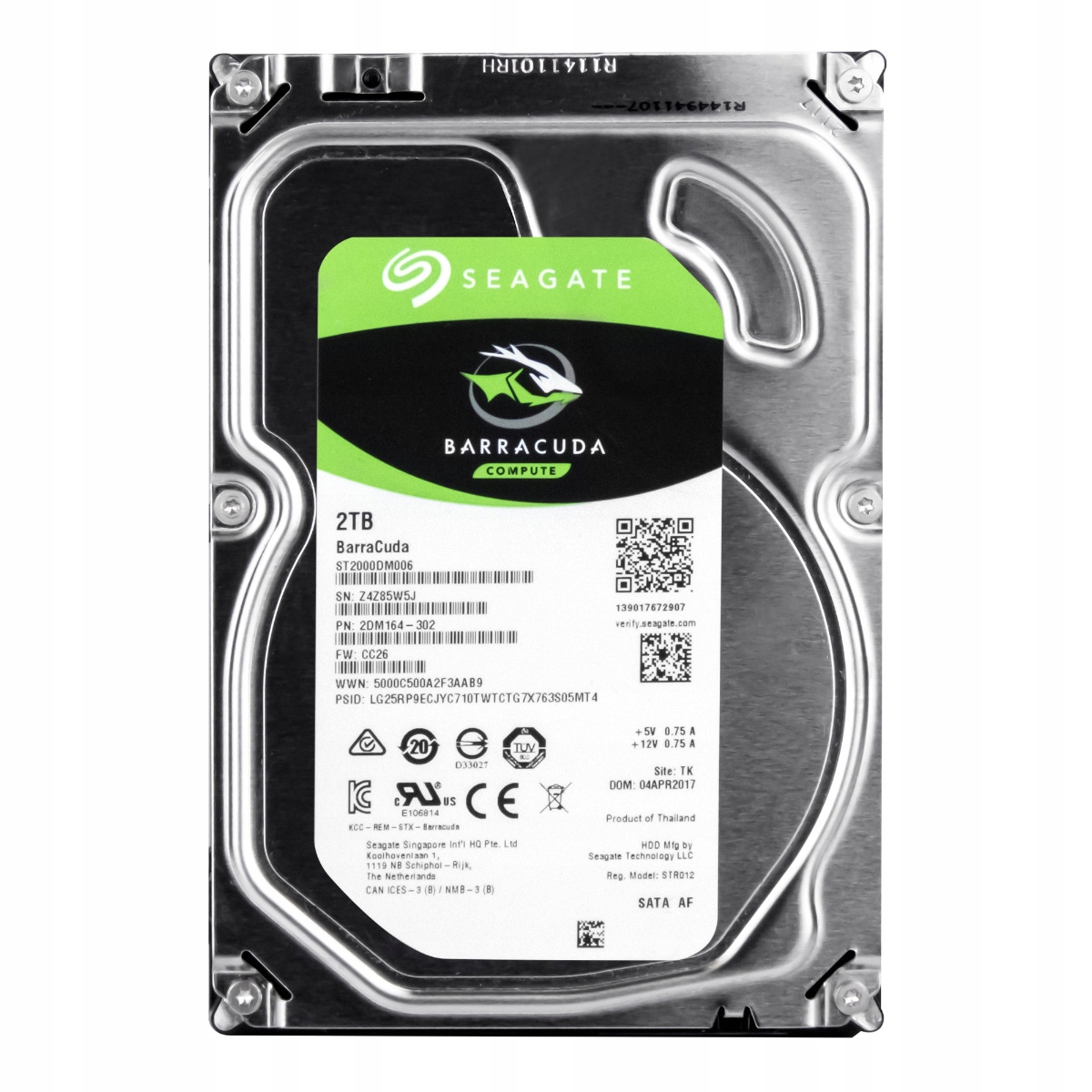 Seagate Barracuda 2TB 7.2K 64MB Sata III 3.5'' ST2000DM006