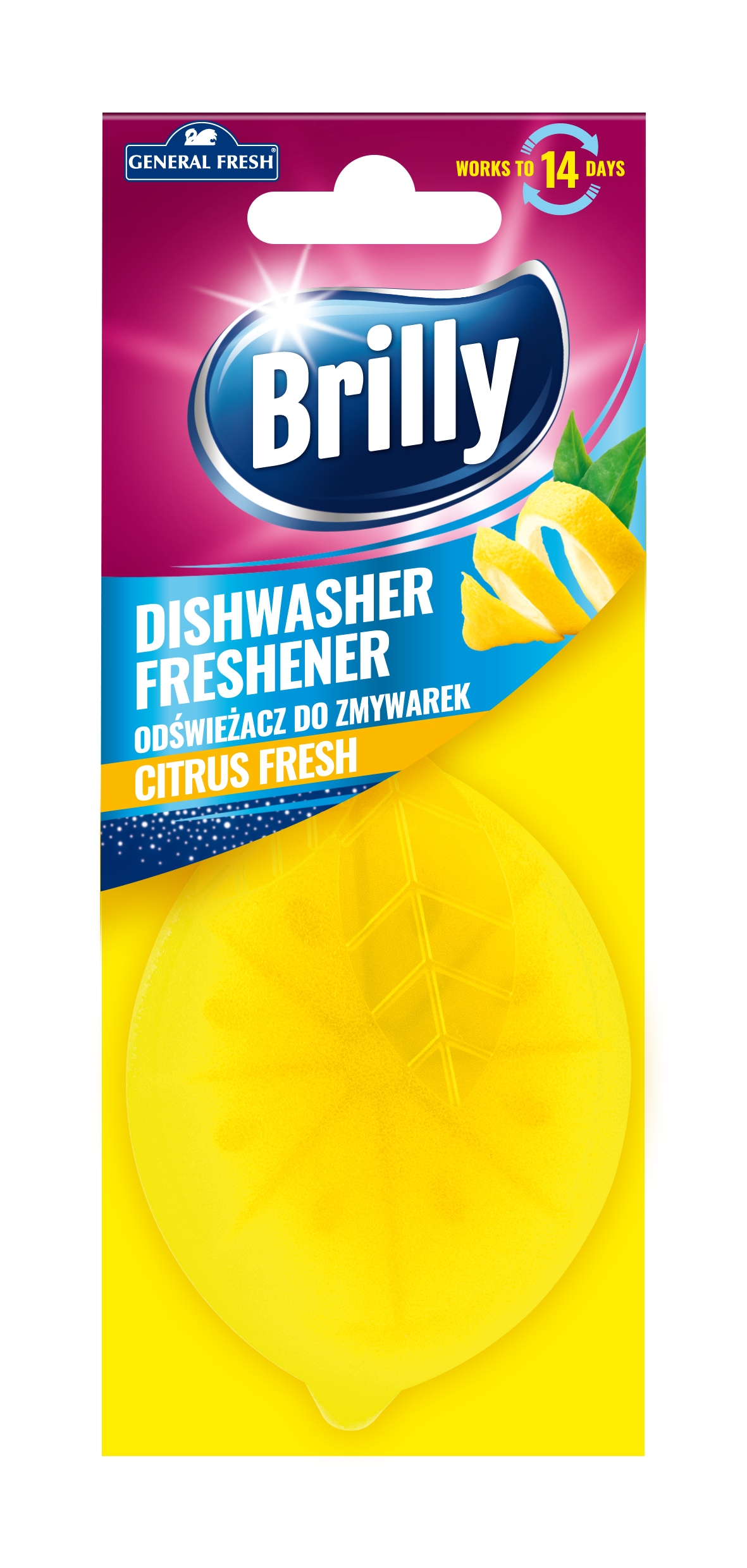 Levně 13X General Fresh Brilly osvěžovač do myčky nádobí Citron