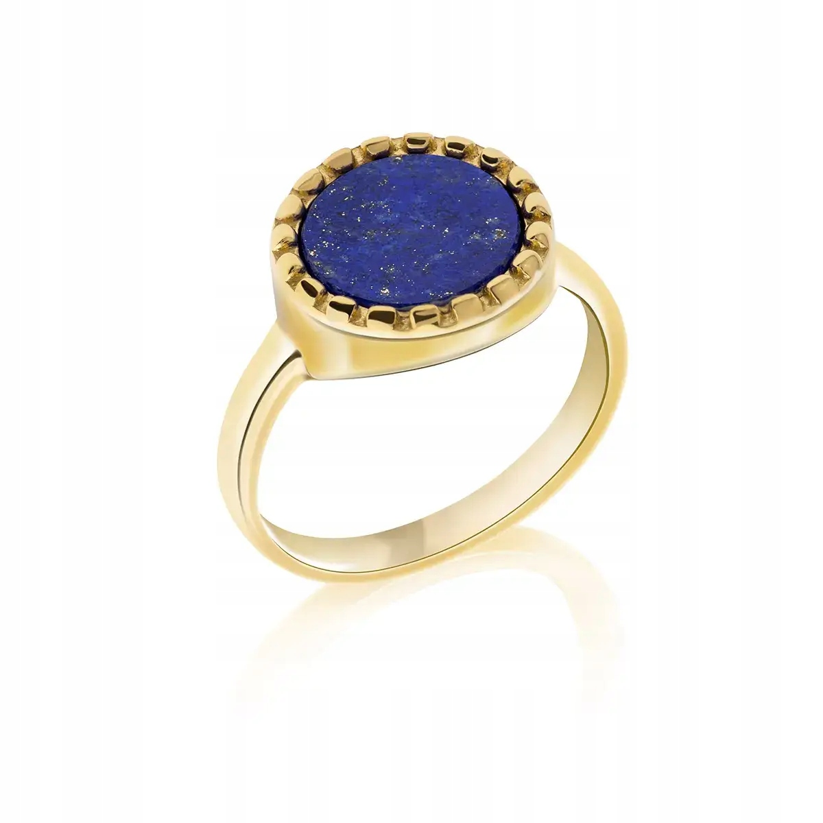 Lapis Lazuli Prstýnek Stříbrný Pozlacený velikost 16 17,67 mm