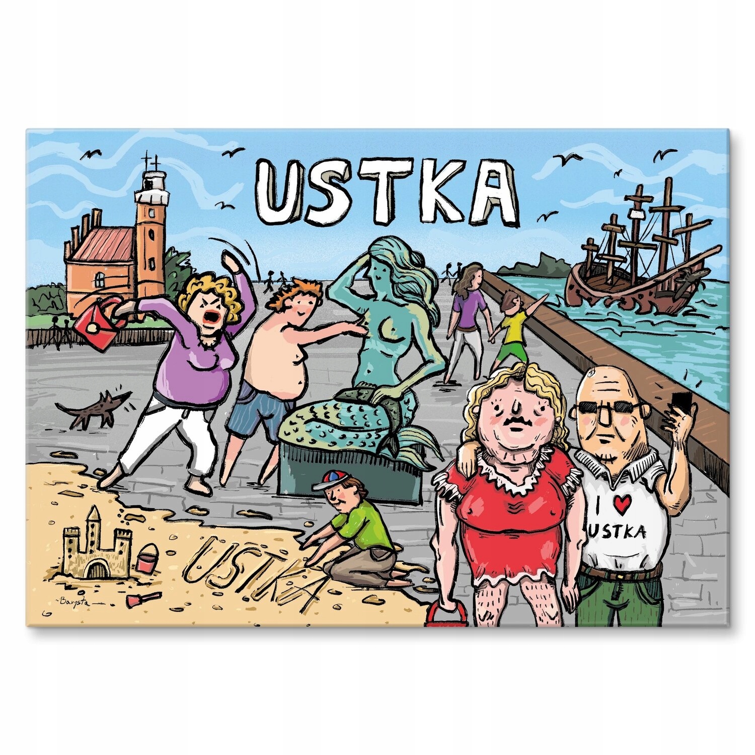 Kovový plakát Ustka Dárek 30 x 42 cm