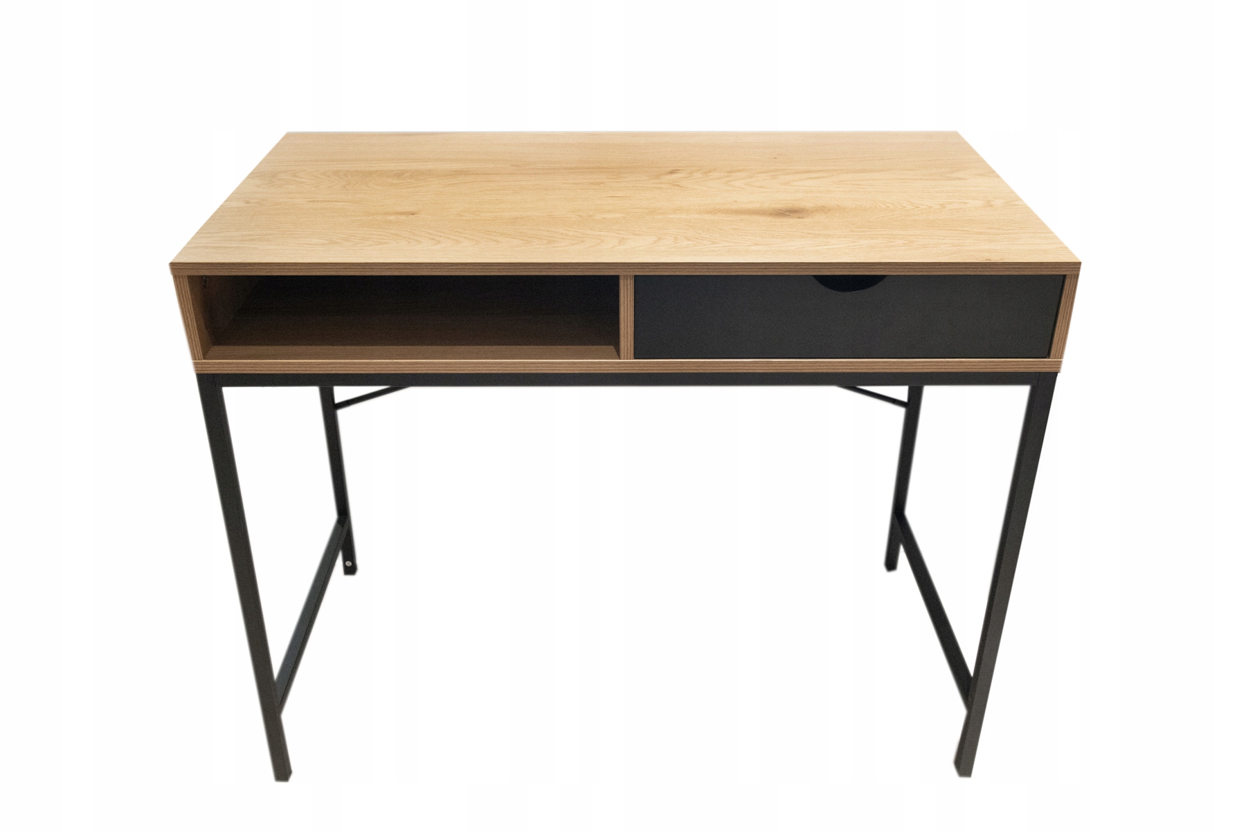 Postazione Lavoro Mobile Con Ruote - Scrivania Pratica In Stile Quercia, Perfetta Per Casa E Ufficio