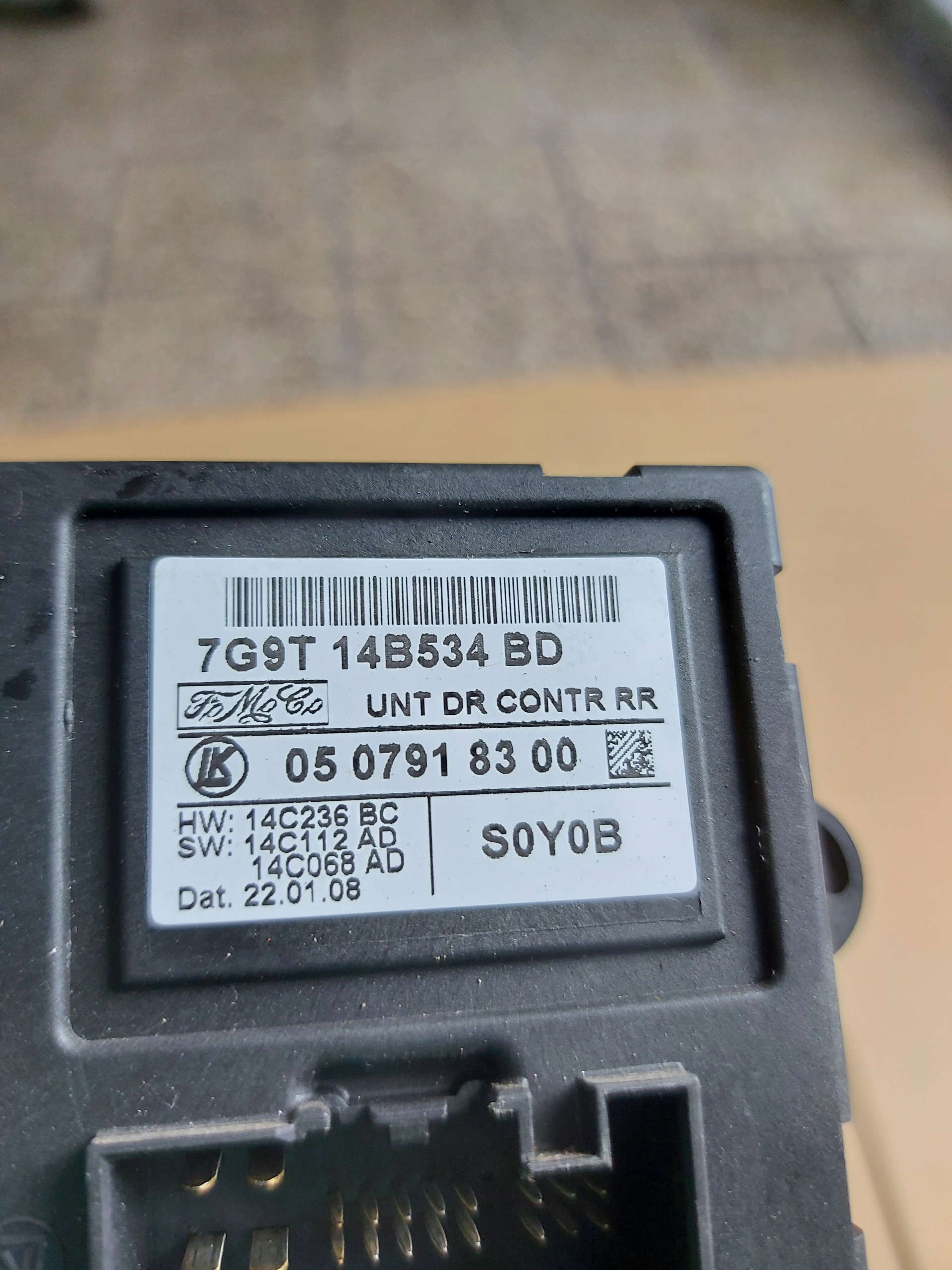 module door TYLNYCH FORD S-MAX 7G9T14B534BD OE