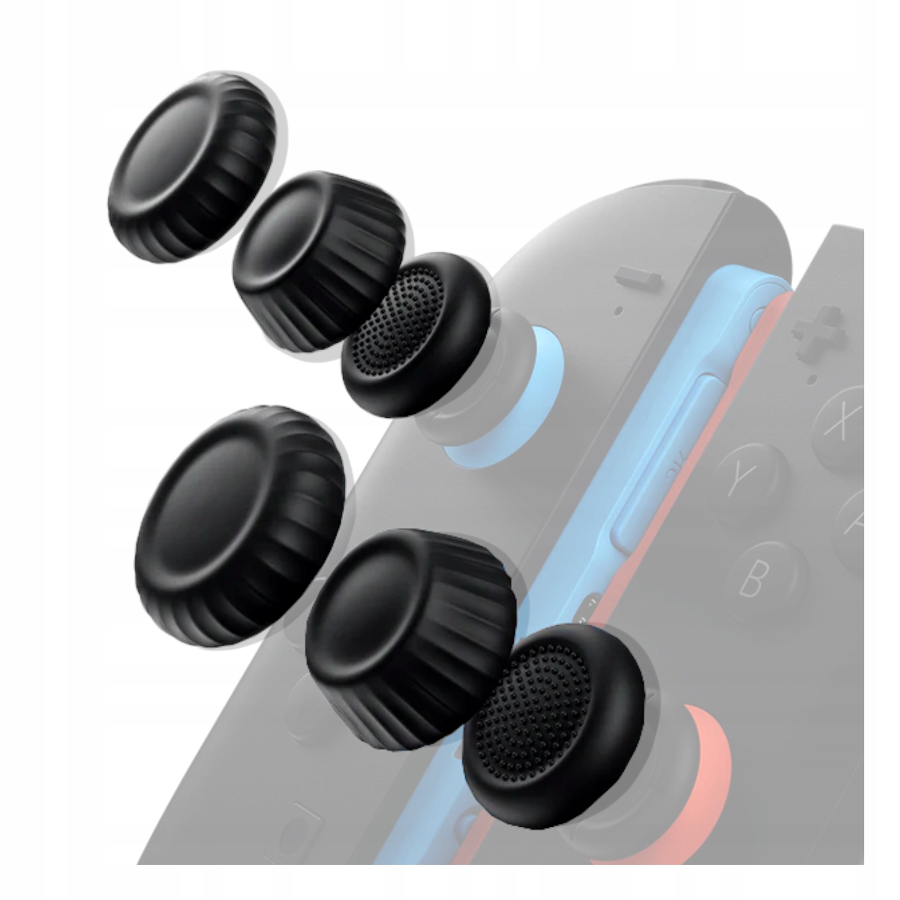 Gripy Drążka JSAUX do Nintendo Switch 2 Zestaw Nakładek Multi-Mode Czarny