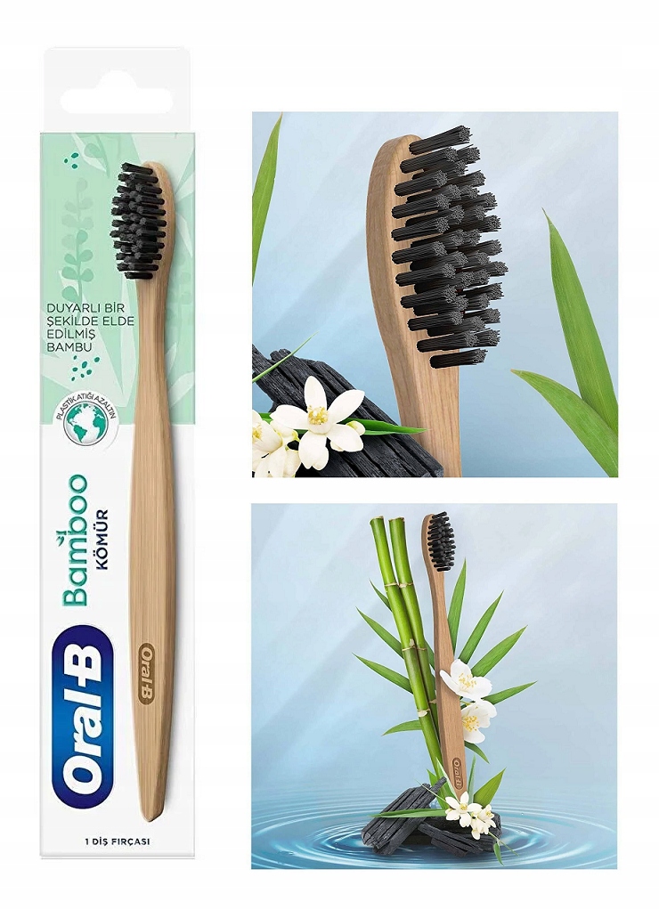 

Oral-B Szczoteczka Bamboo z Eko Włosiem i Węglem