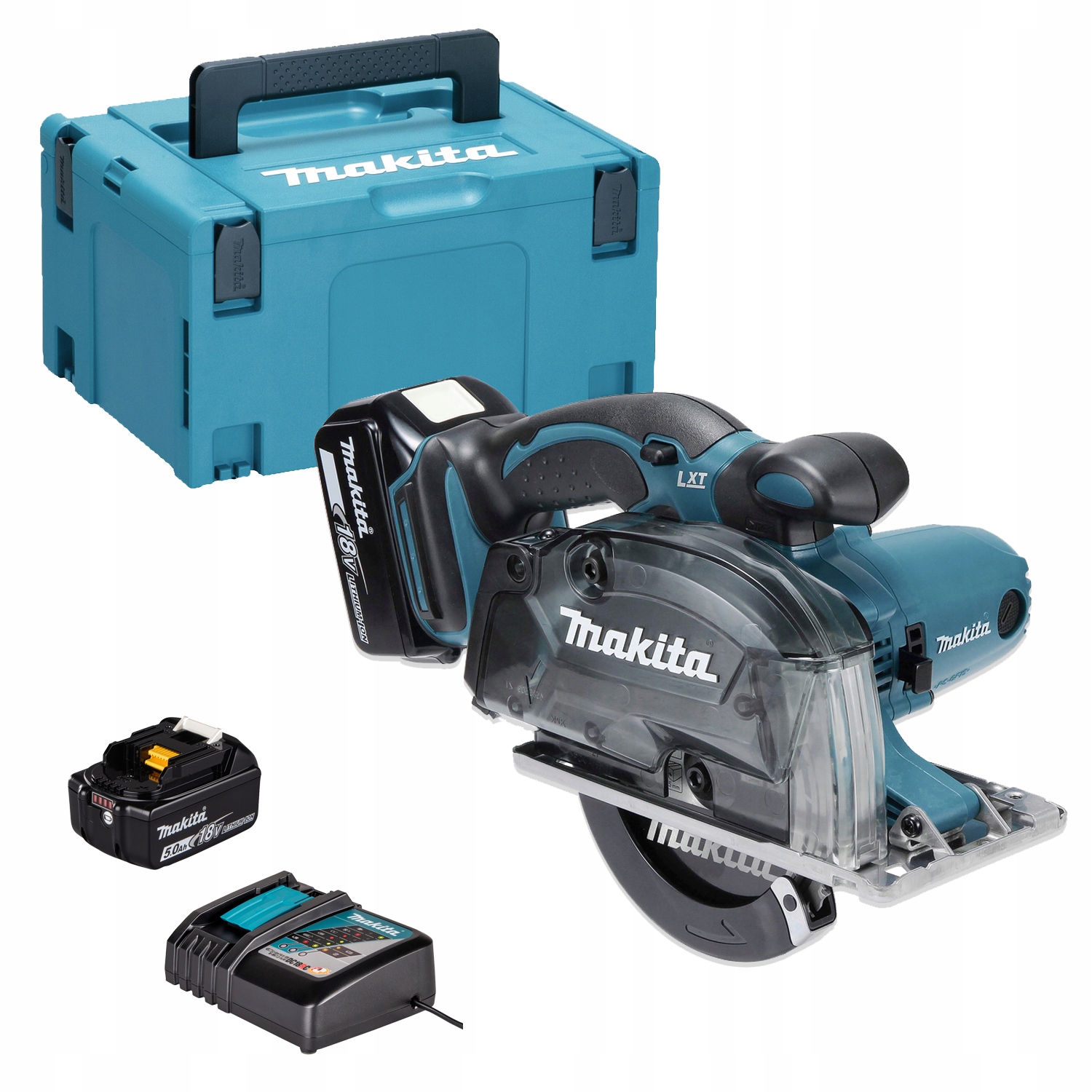 Makita DCS552RTJ Řezačka na kov Lxt 136 mm 2x5 Ah 18 V