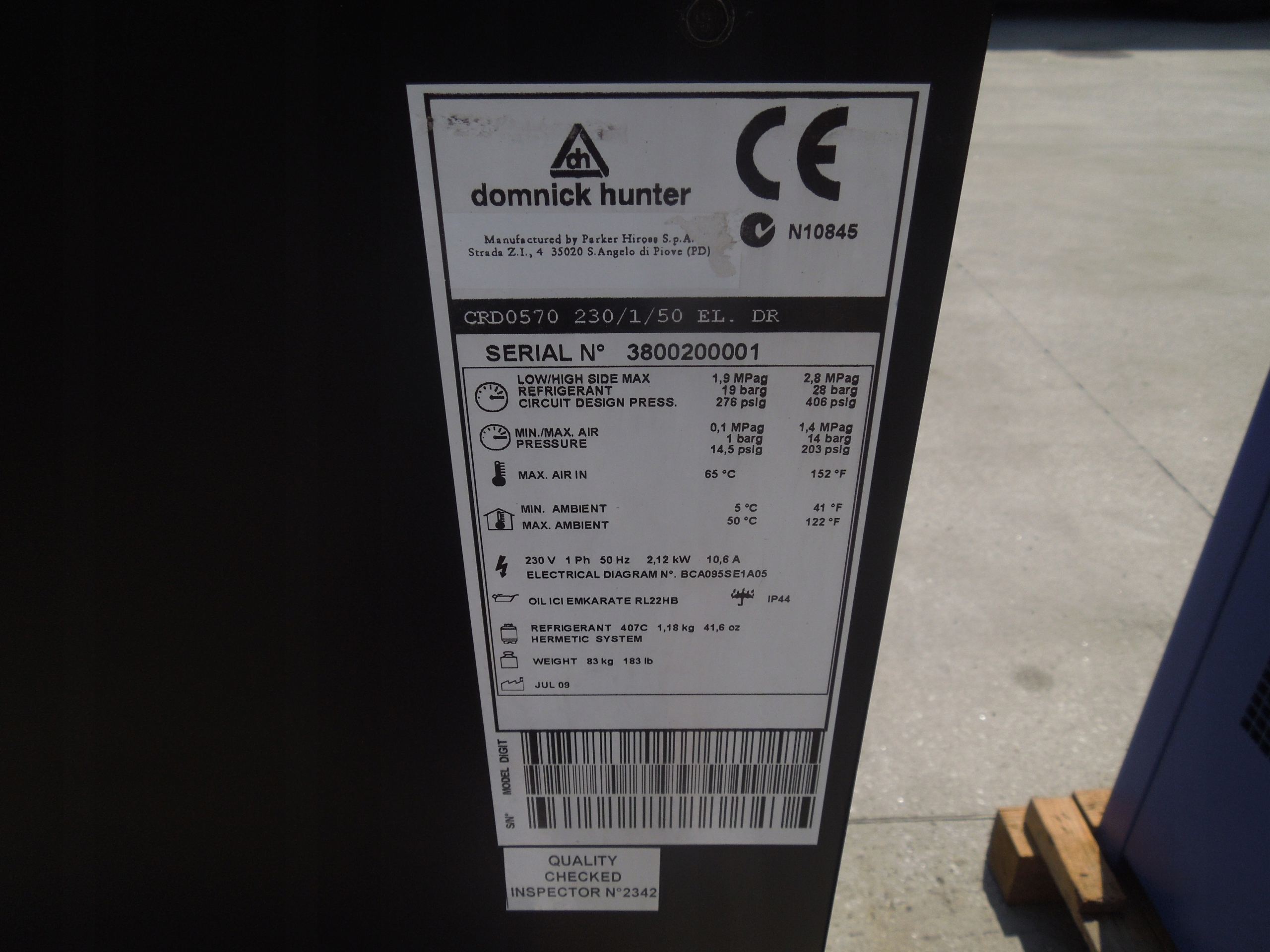 OSUSZACZ ZIĘBNICZY DOMNICK HUNTER 9,50m3/min Marka inna