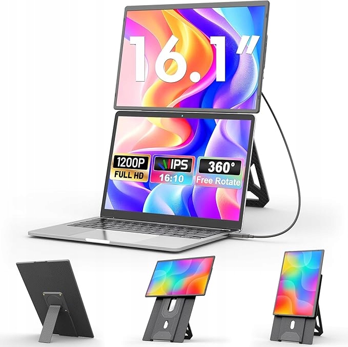 Przenośny monitor do laptopa Domyfan 16" Fhd 1200P G3304