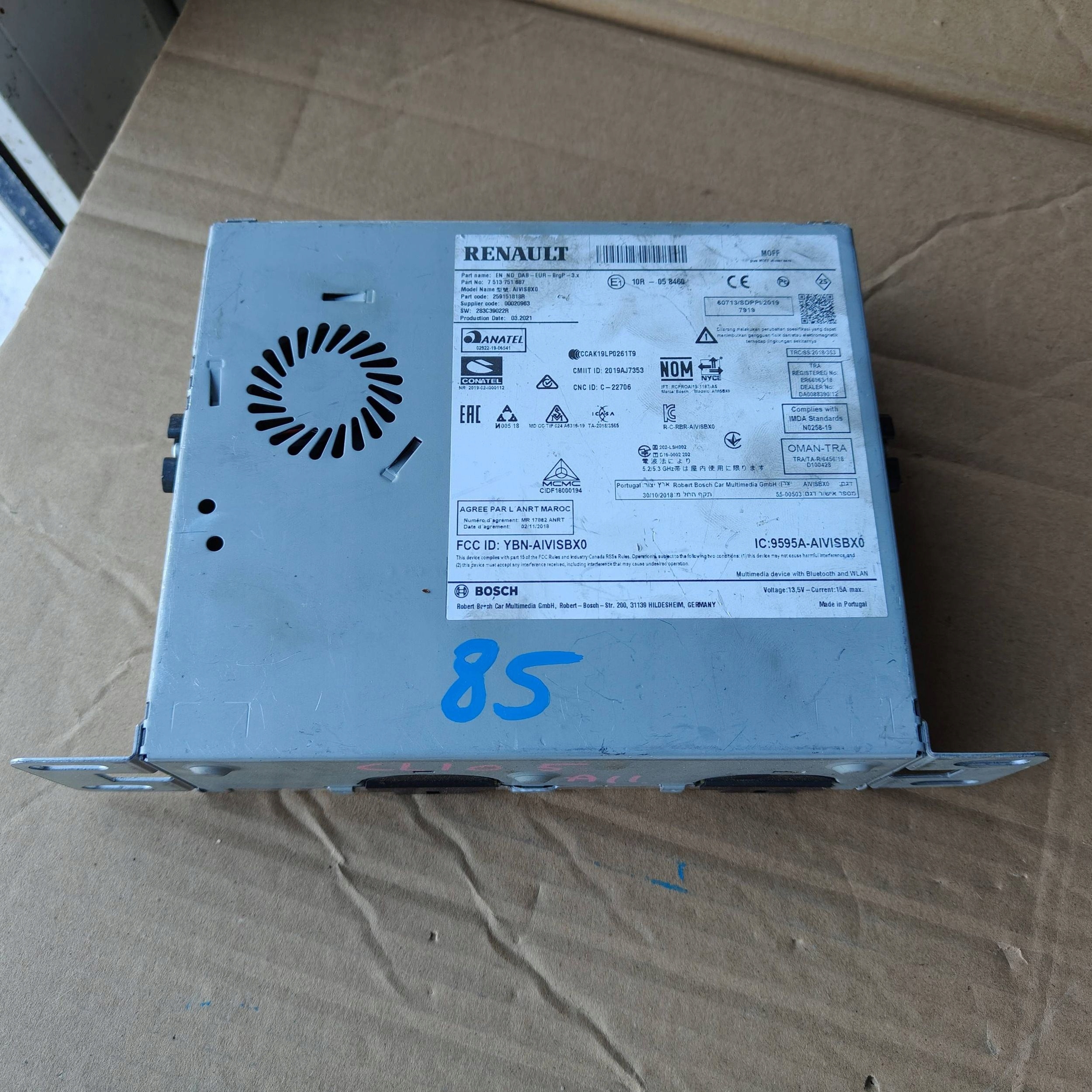 Stacja multimedialna Renault Clio V 7513751687