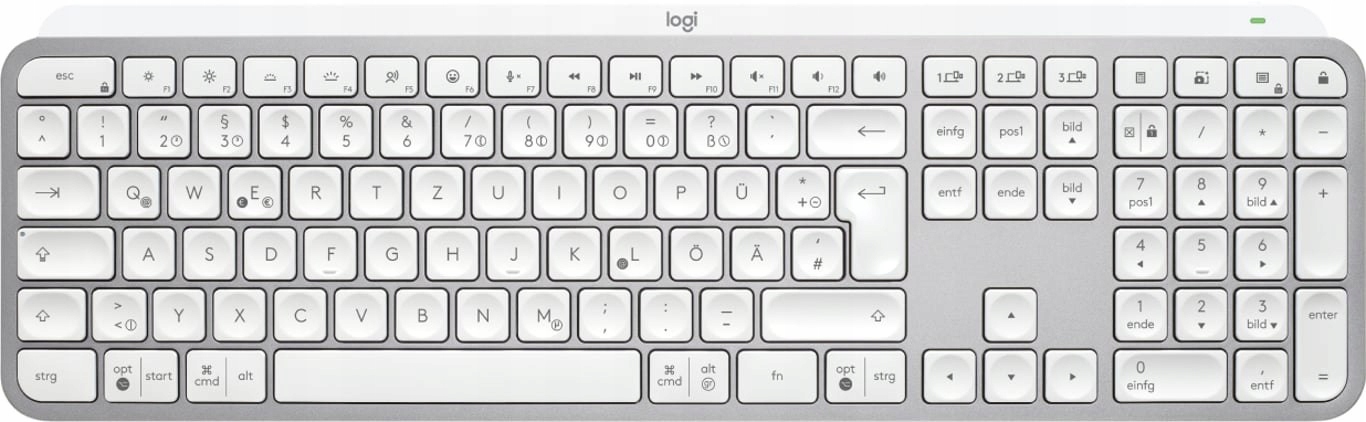 Logitech MX Keys S De 920-011566, světle šedá, Bluetooth, Qwertz