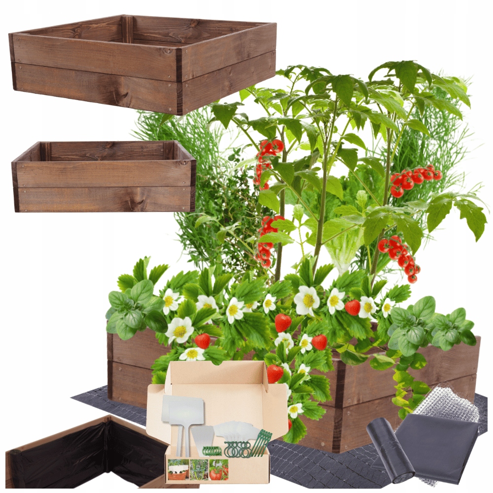 Zeleninová Zahrada truhla impregnace pařeniště květináč záhon dřevěný 18x90x60 Eko
