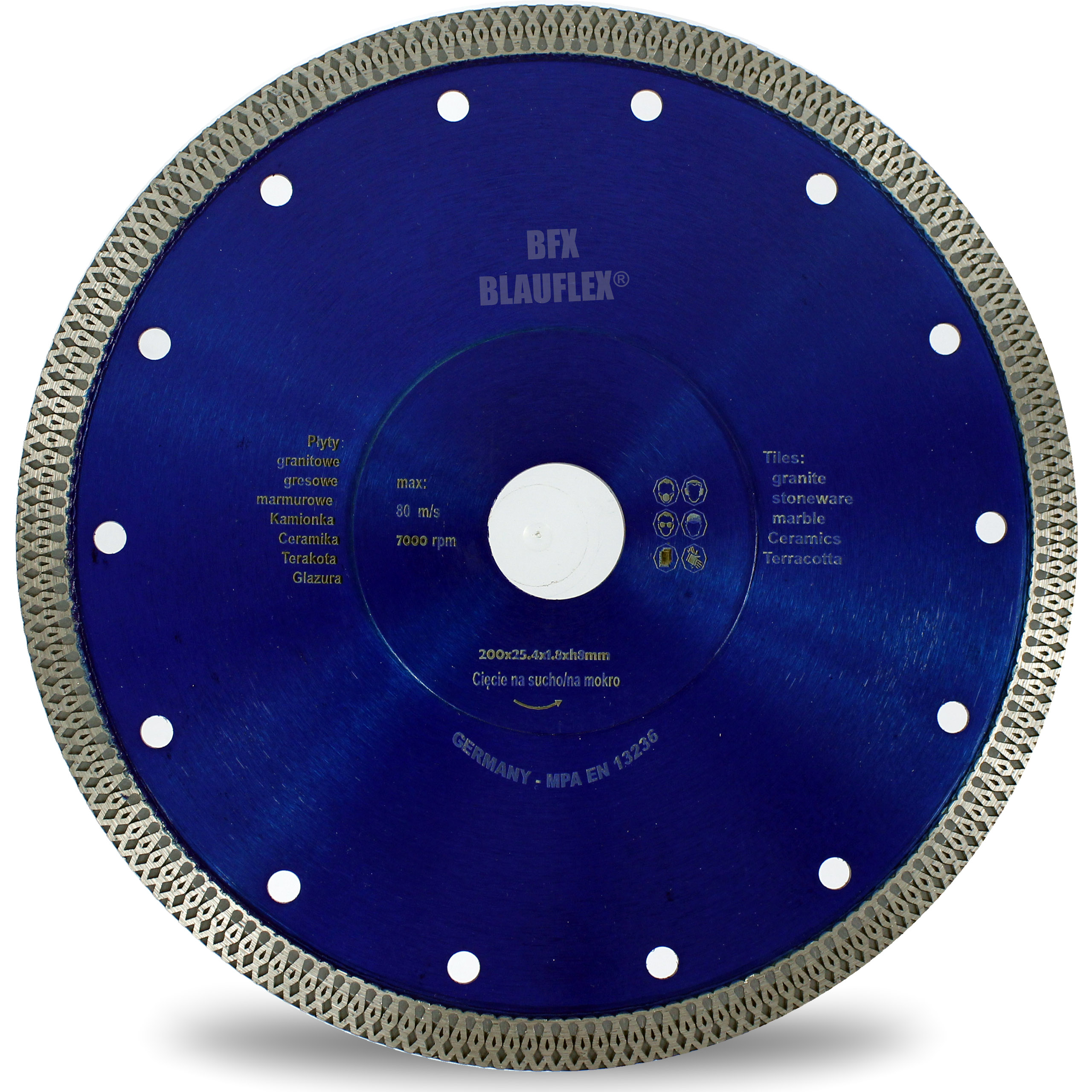 TARCZA DIAMENTOWA DO CIĘCIA GRESU PŁYTEK 200/25,4