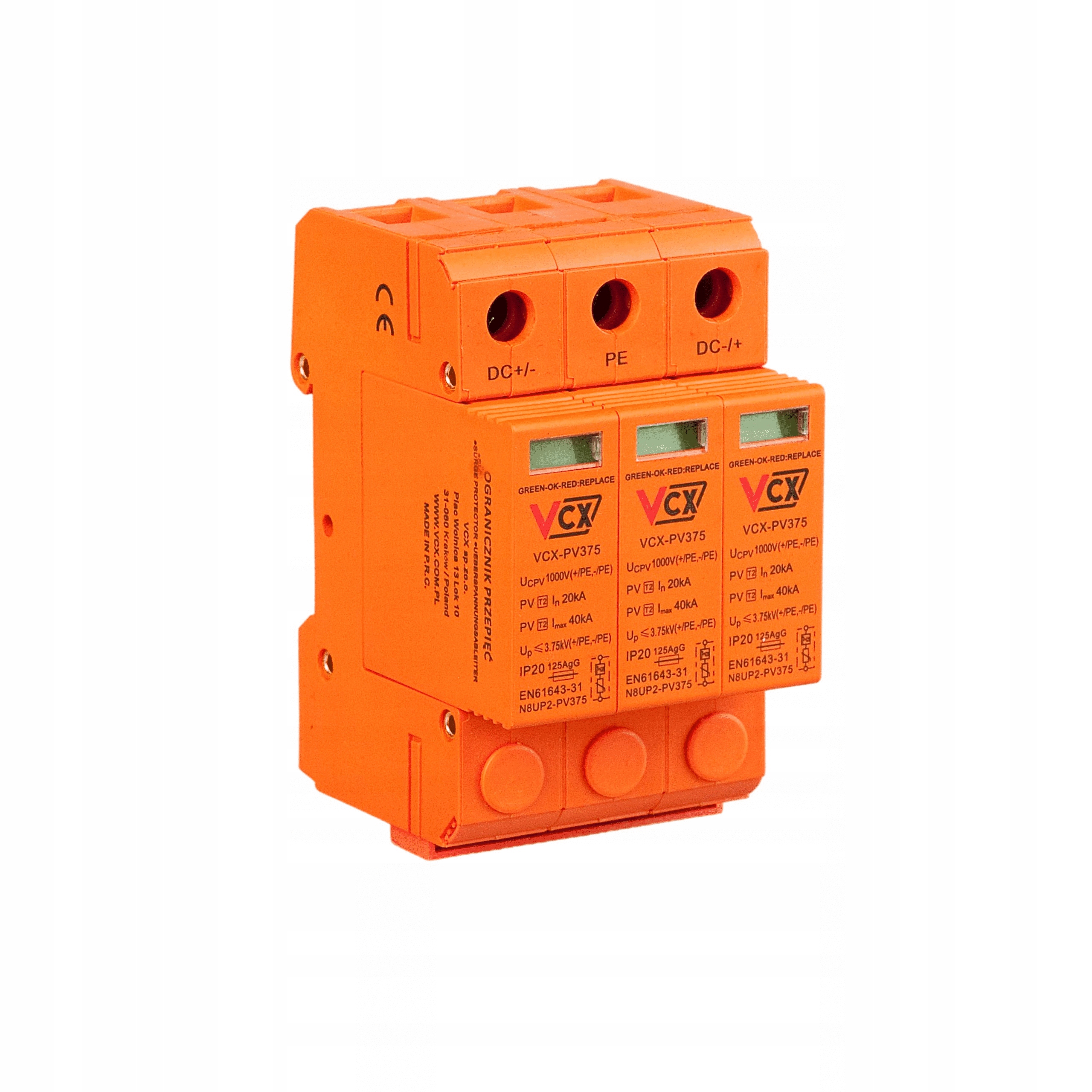 

Ogranicznik Przepięć Fotowoltaiczny DC C 3P 1000V