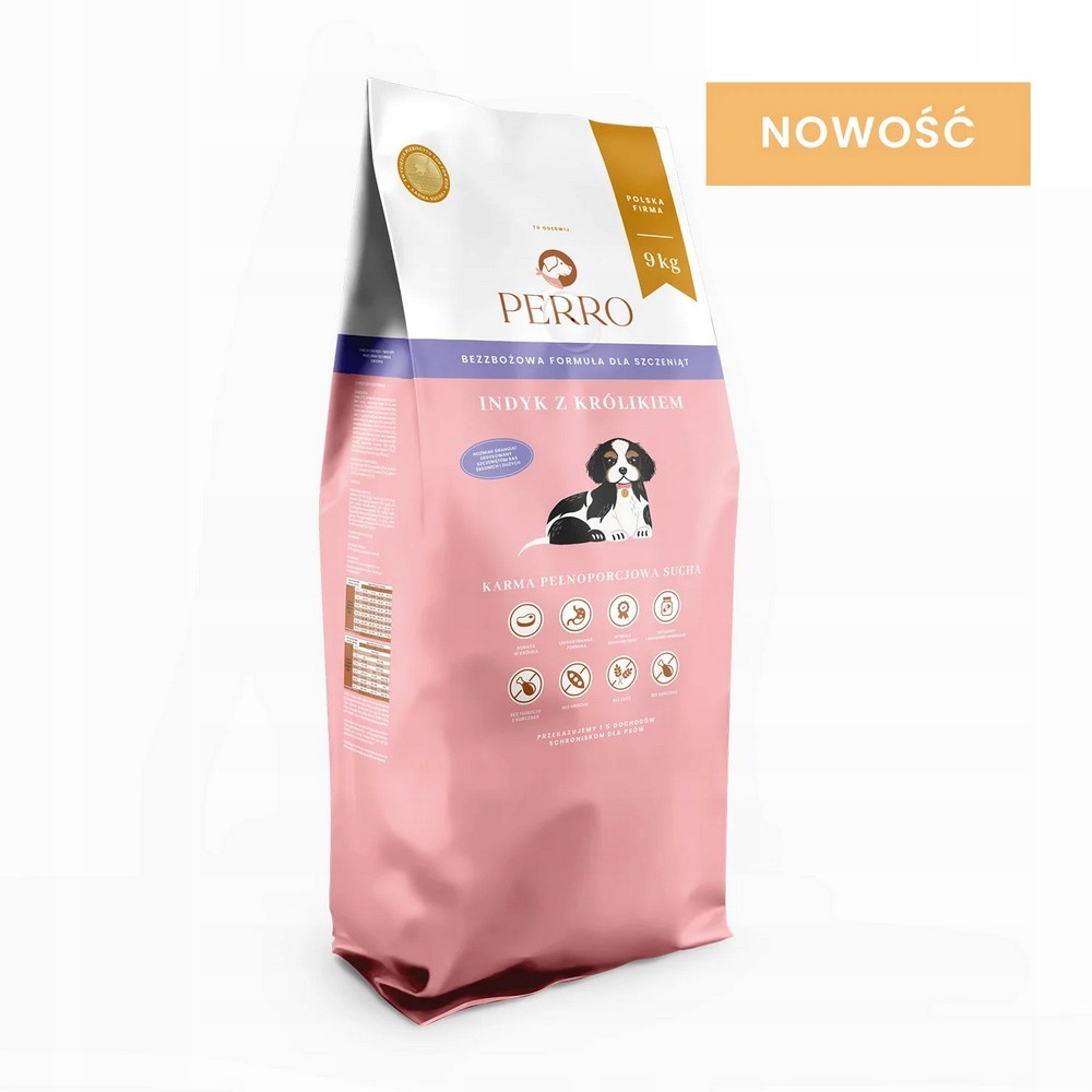 Perro Junior Indyk z Królikiem dla Szczeniąt 9 kg