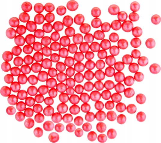 PEREŁKI NABŁYSZ. CZERWONE POSYPKA TORT 4-5mm 20g