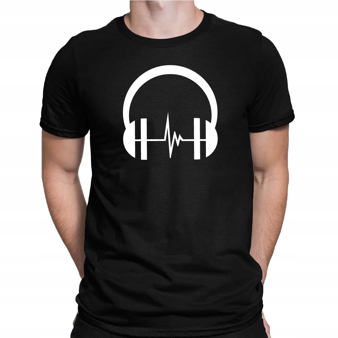 

Koszulka T-shirt Słuchawki Muzyka Linia Życia