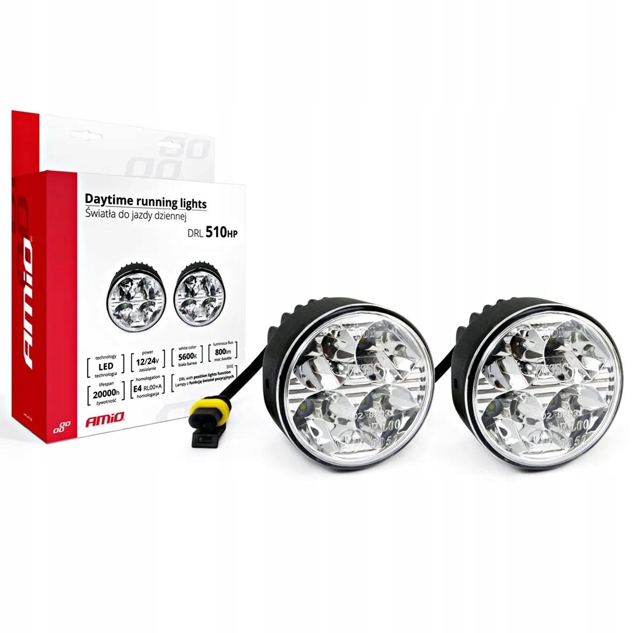 

Światła do jazdy dziennej Led Okrągłe 90mm 12V 24V