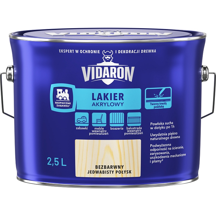 

Vidaron Lakier Akrylowy Bezbarwny Połysk 2.5L