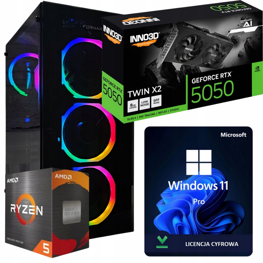 Herní Set Ryzen 5 5600x 32GB Rtx 5050 8GB Wi-Fi WIN11