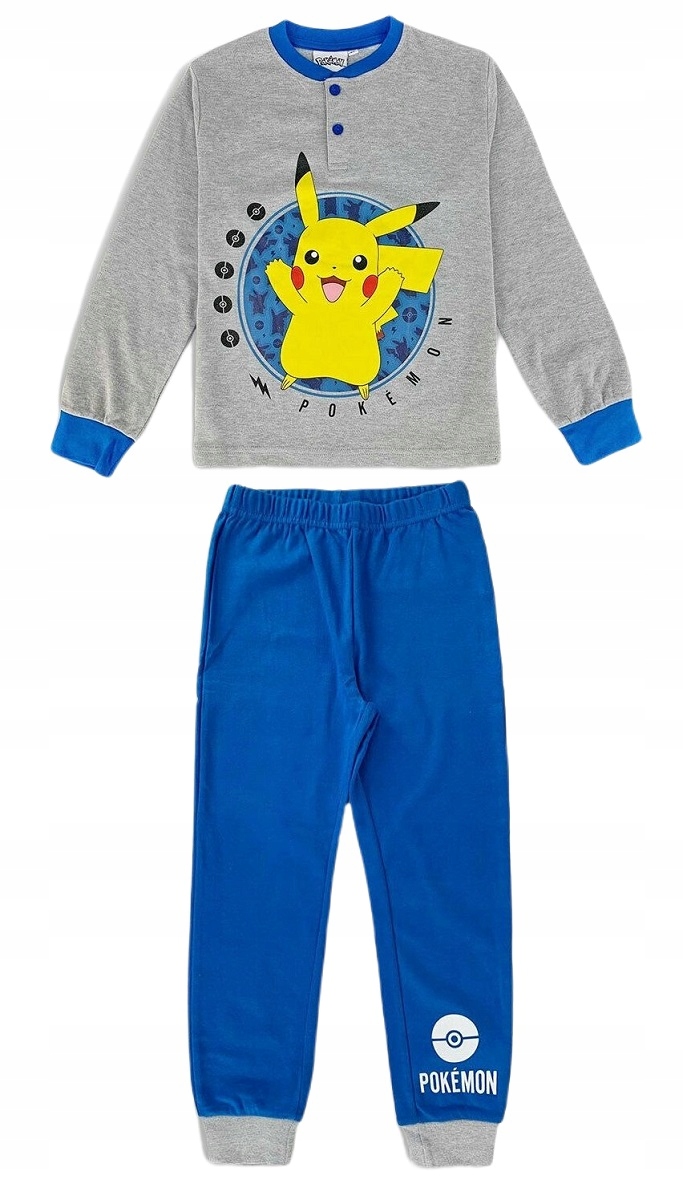 

Piżama chłopięca Pokemon szaro - niebieska 116