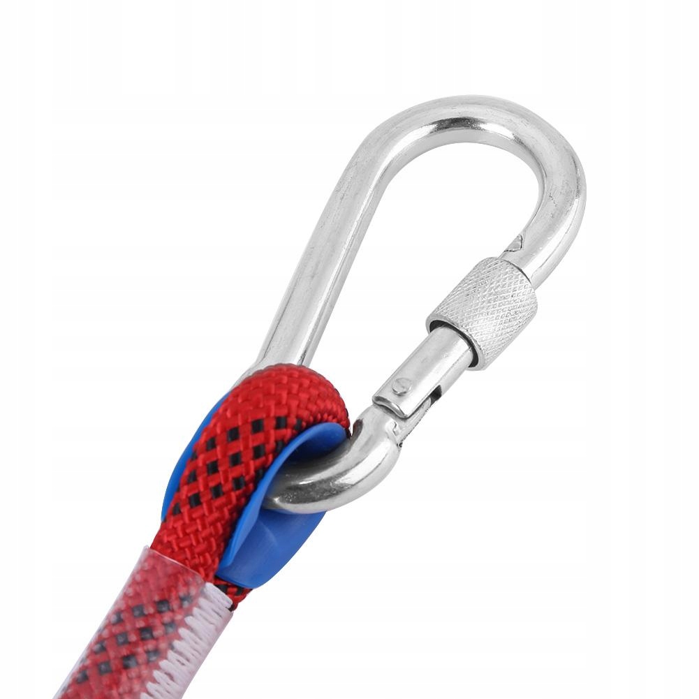 20M LINA LINKA 12MM STATYCZNA Z KARABIŃCZYK Model Czerwony