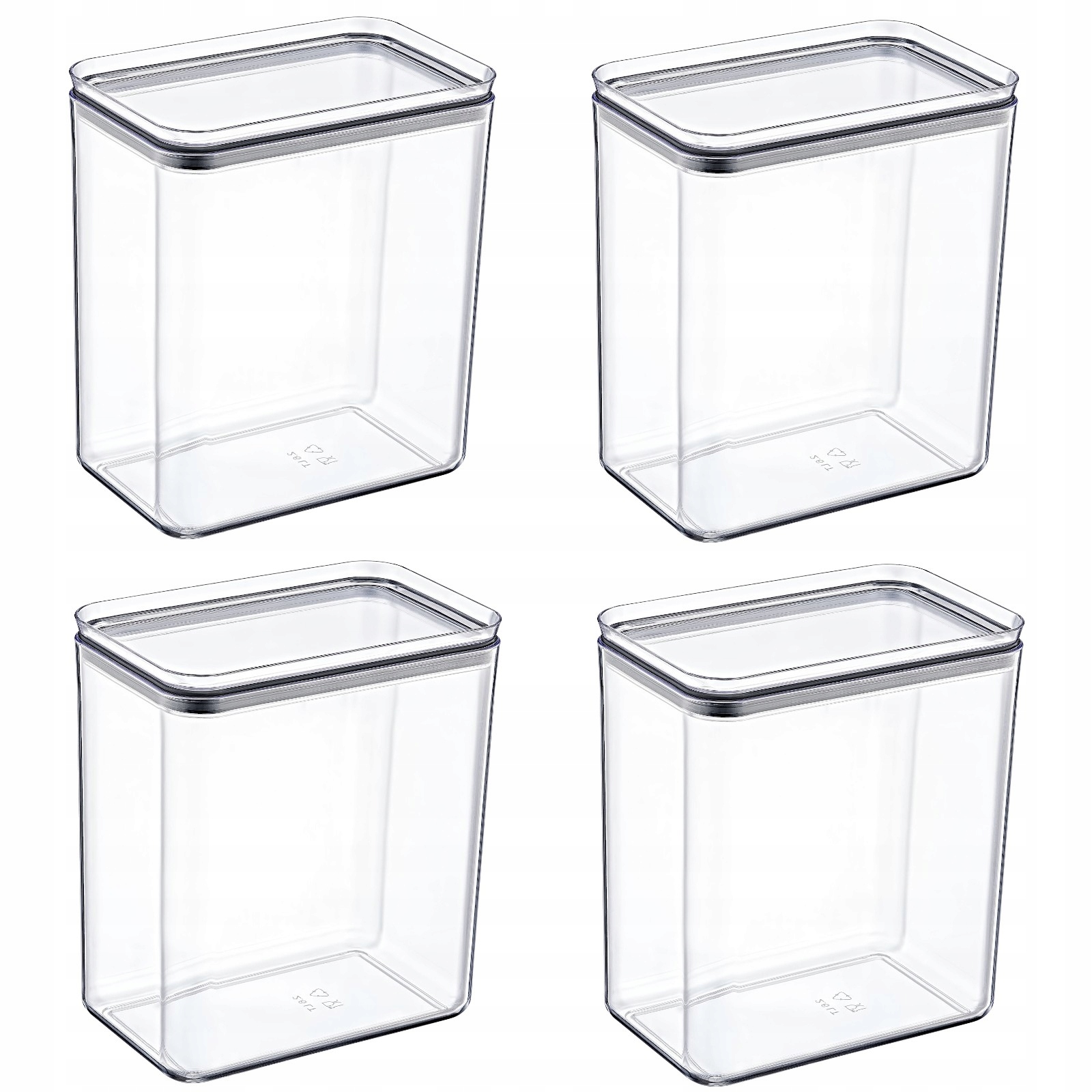 

Zestaw 4 pojemników kuchennych Crystal 2.6 L