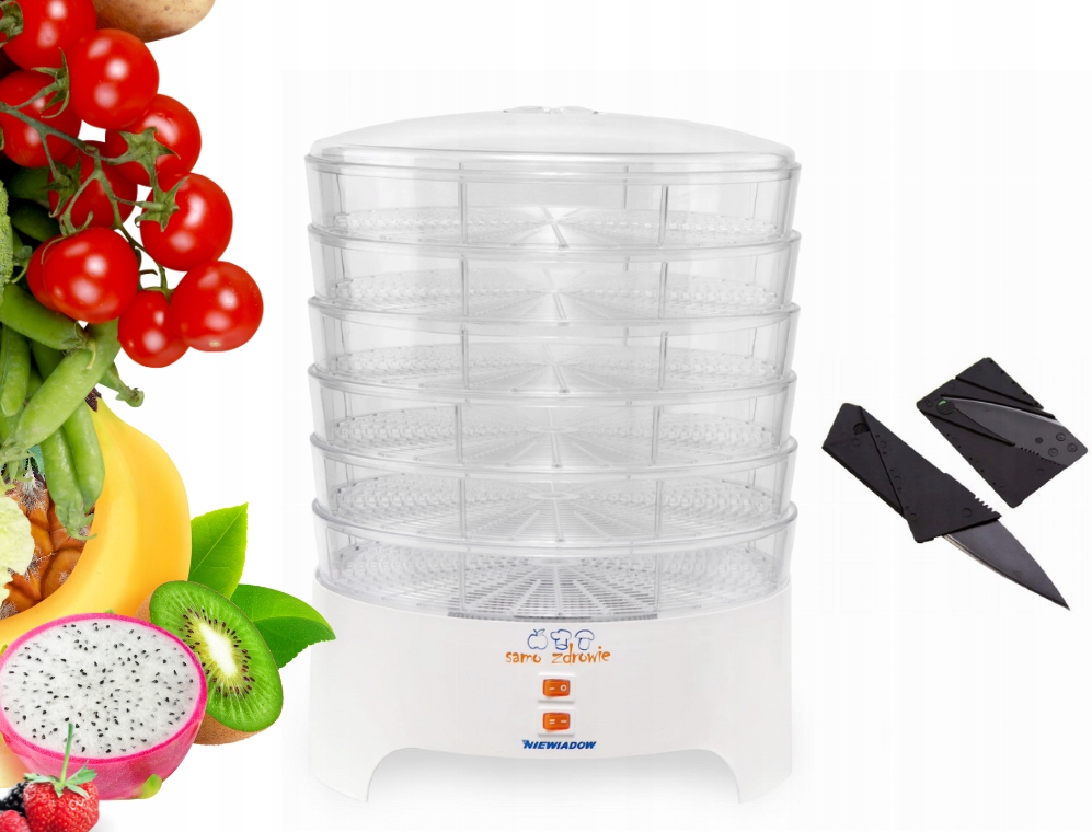 Sušička Hub Ovoce Zeleniny 6 Sítek 500 W Niewiadów Vyráběná v Polsku