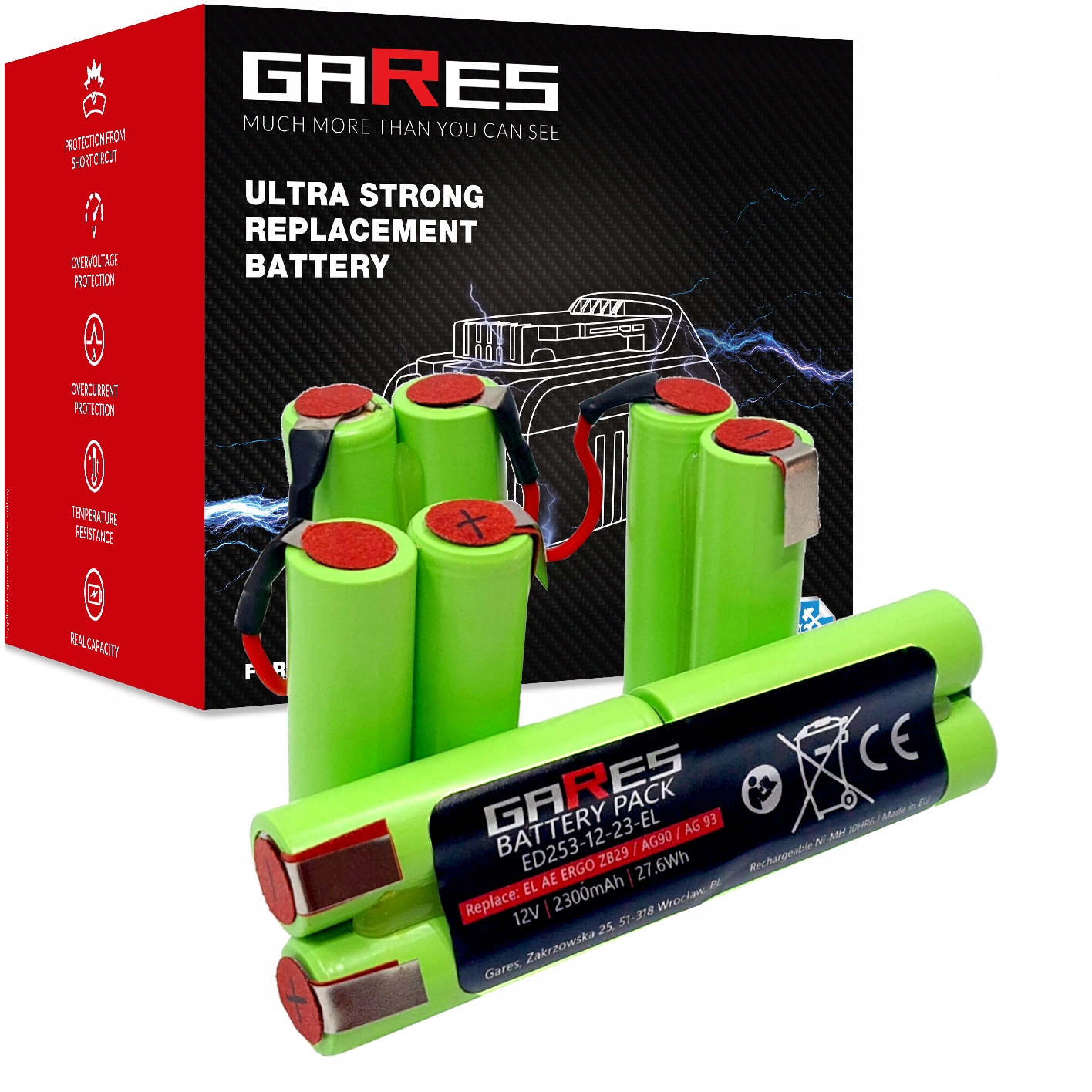 Baterie pro Electrolux Ergorapido, akumulátor 12V 2,3Ah ZB29xx AG90X AG93X