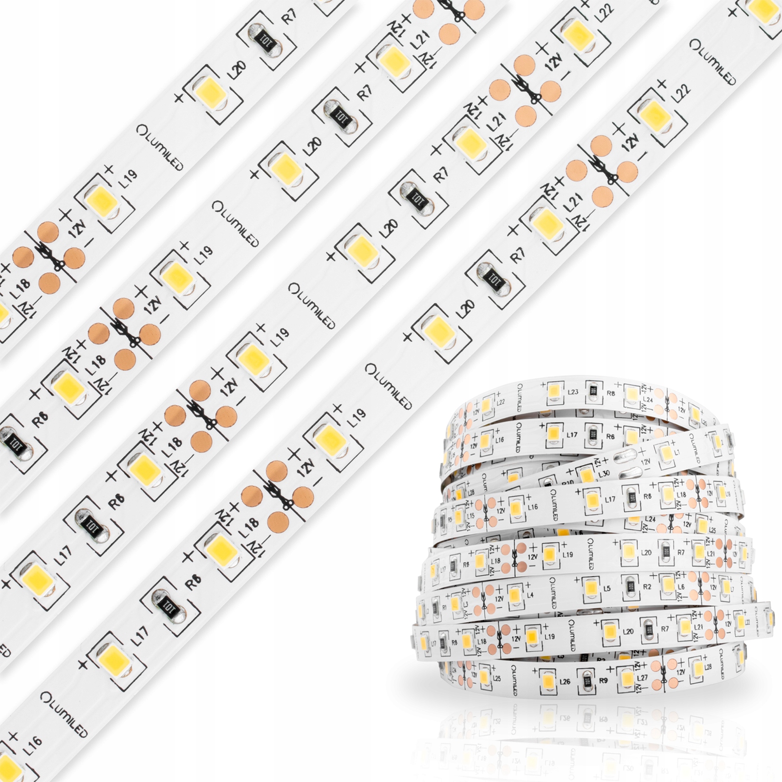 Taśma LED 2835 600 12V 5M CIEPŁA HERMETYCZNA IP65